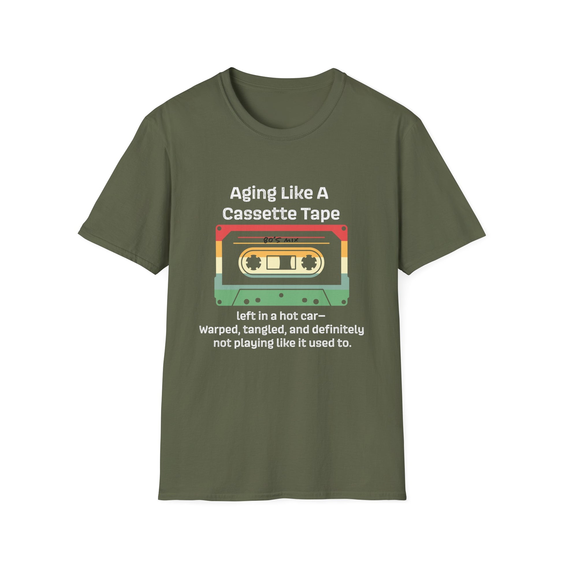 Nostalgic 90s T-Shirt, Aging Like A Cassette Tape Tee, Retro Music Lover Gift, Funny Unisex Shirt, Vintage Style Apparel, Great for