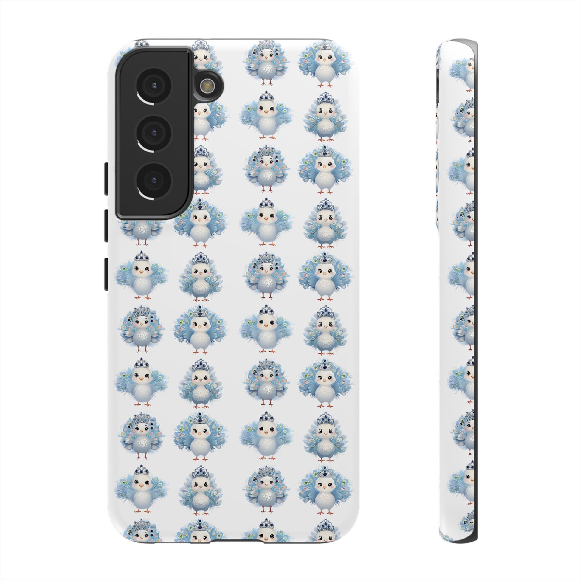 Tough Cases, Peacock Phone Covers, Animal Lover Gift, Cute Bird Accessories, Tiara Design, Protective Shell