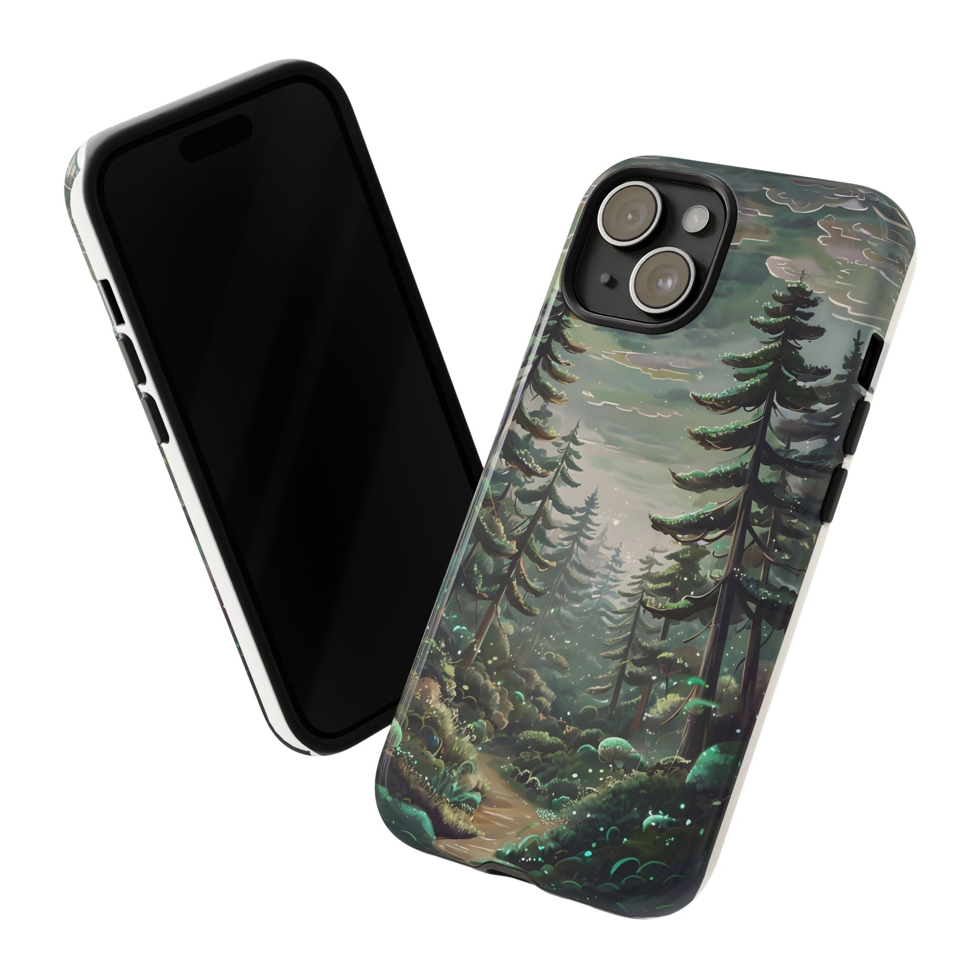 Phone Case, Whimsical Anime Forest Illustration Brimming With Enchantment, Tough Protective Cover, Unique Gift, Trendy