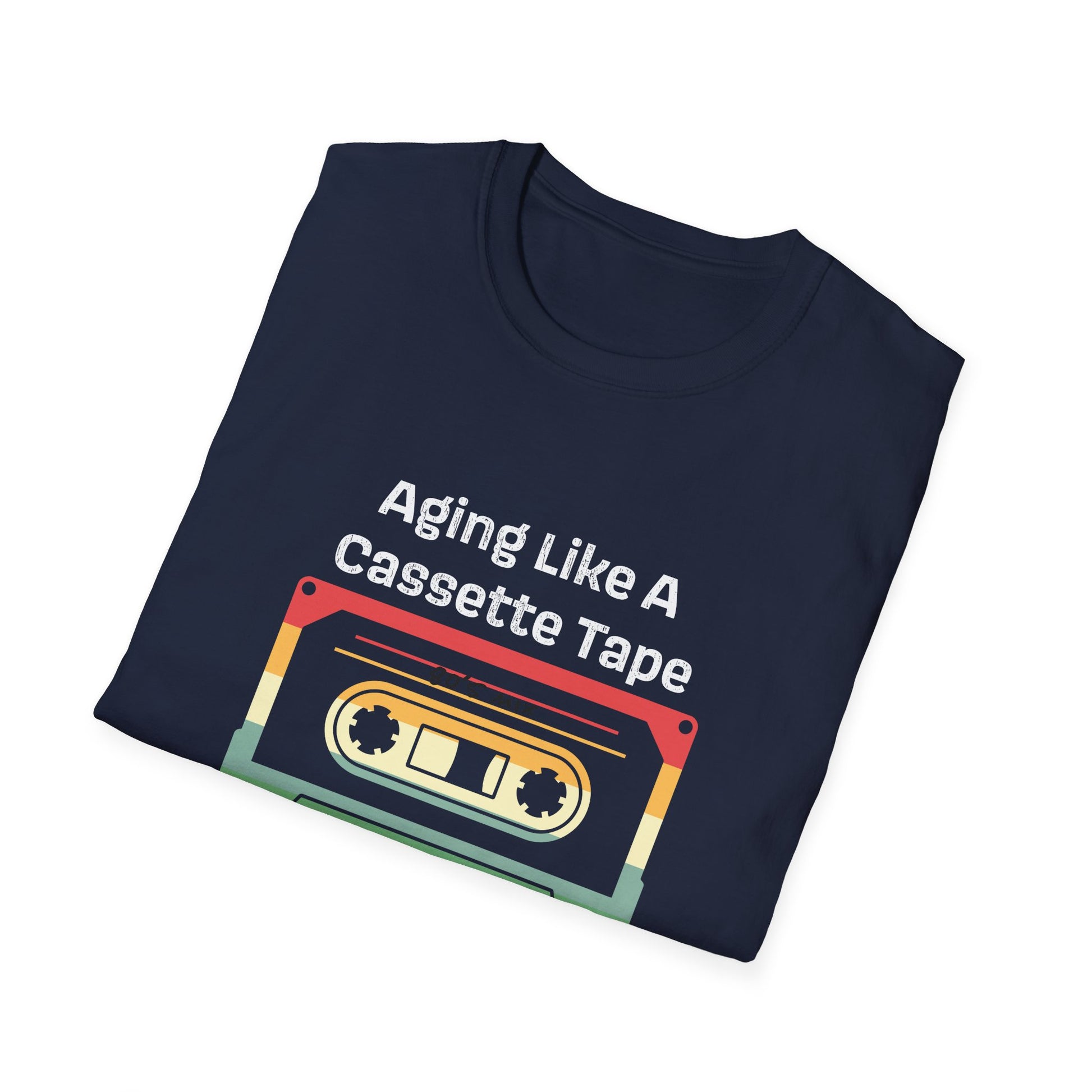 Nostalgic 90s T-Shirt, Aging Like A Cassette Tape Tee, Retro Music Lover Gift, Funny Unisex Shirt, Vintage Style Apparel, Great for