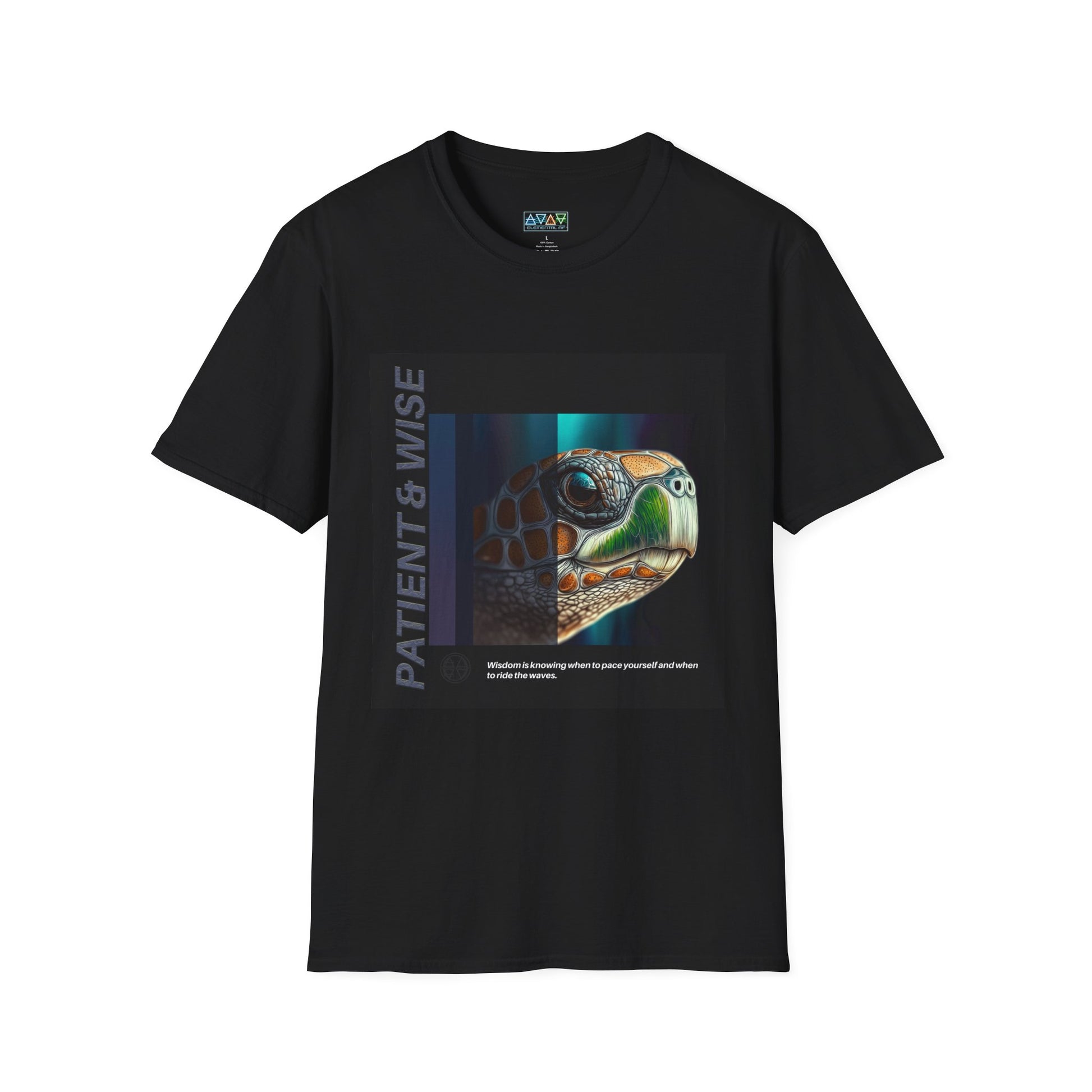 Patient & Wise Turtle T-Shirt, Inspirational Tee, Unisex Graphic Shirt, Nature Lover Gift, Eco-Friendly Apparel