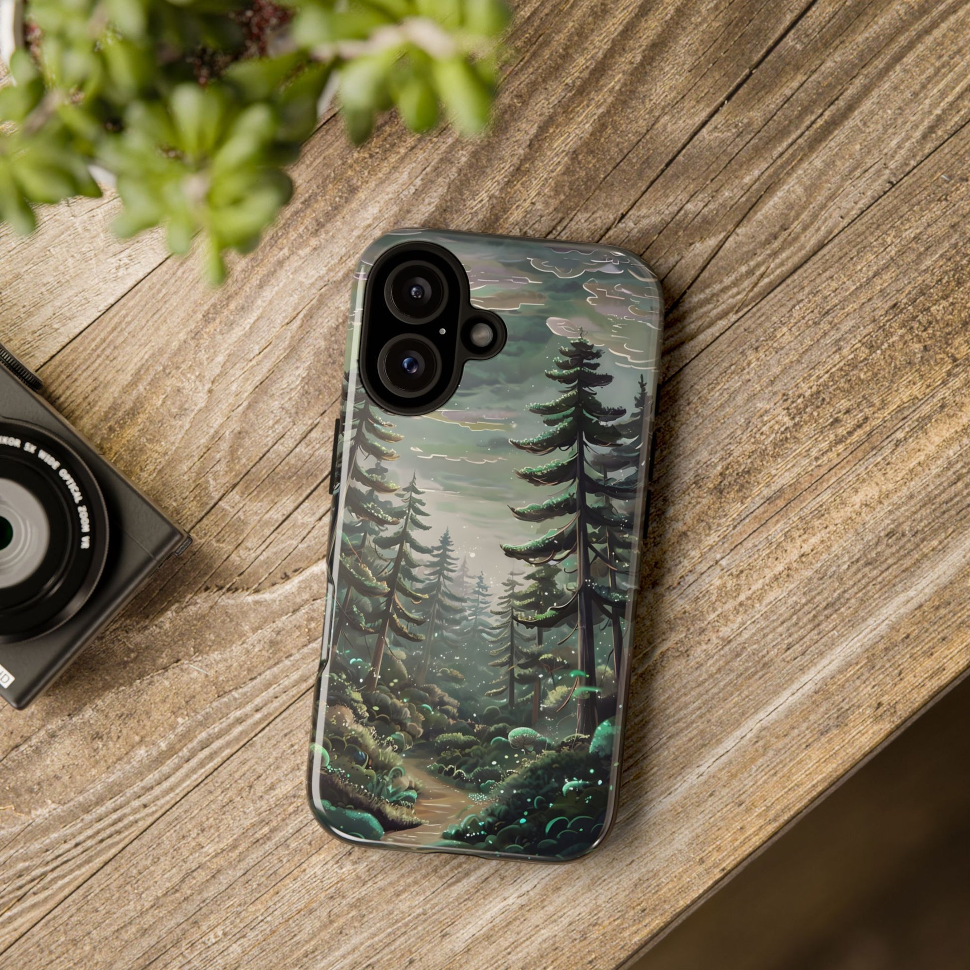 Phone Case, Whimsical Anime Forest Illustration Brimming With Enchantment, Tough Protective Cover, Unique Gift, Trendy