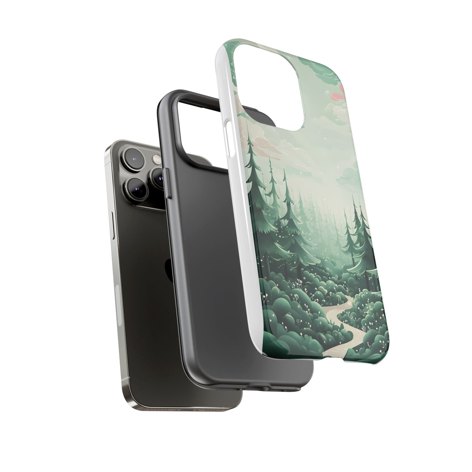 Phone Case, Tough Cover, Whimsical Enchanted Forest, Protective Phone Accessories, Forest Theme Phone Skin