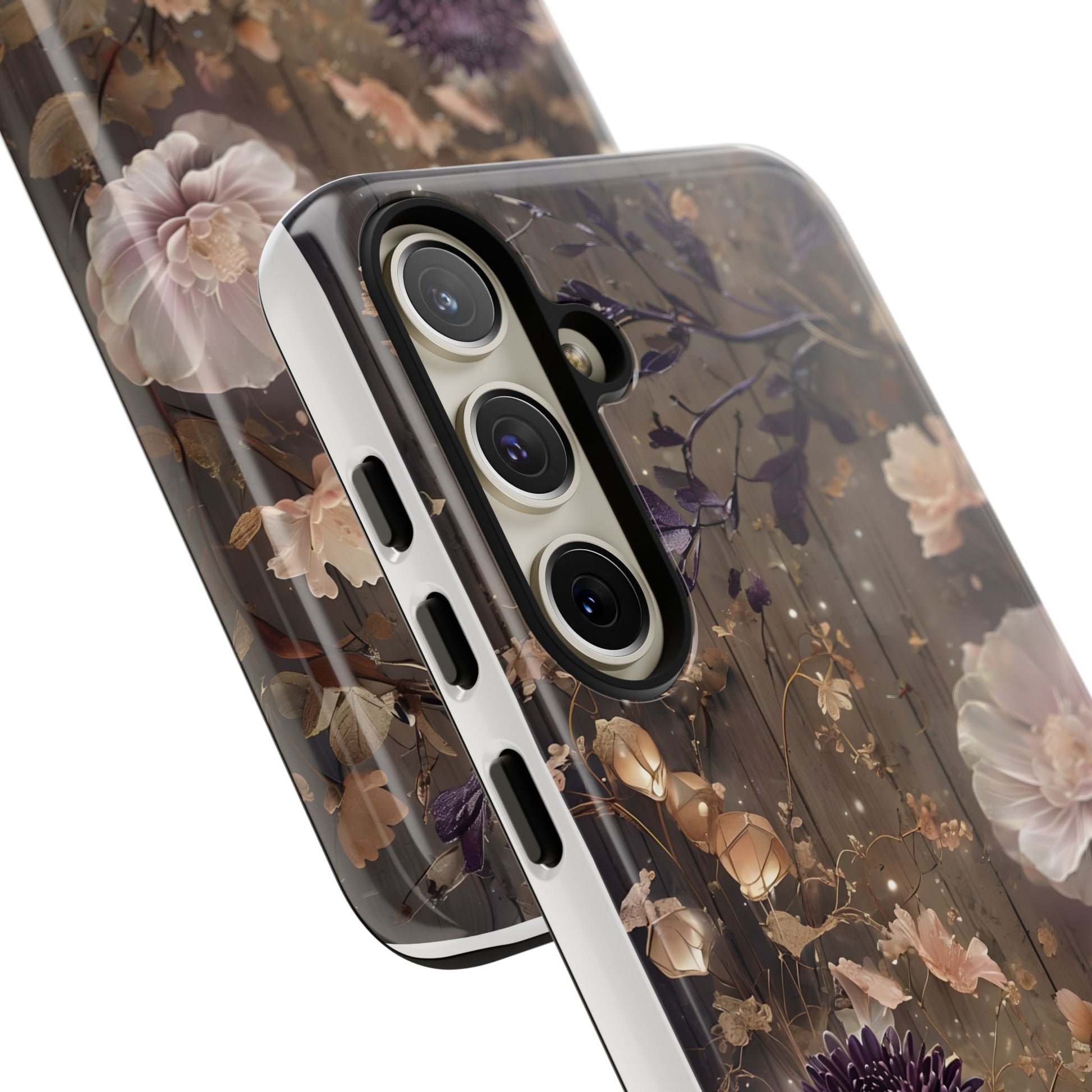 Tough Cases, Enchanting Floral Pattern - Floral Phone Case, Protective Phone Cover, Botanical Design, Flower Print, Tough Shell for Device