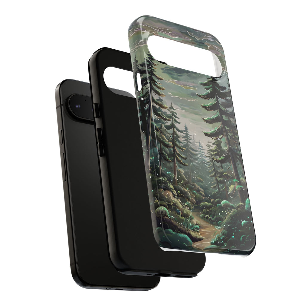 Phone Case, Whimsical Anime Forest Illustration Brimming With Enchantment, Tough Protective Cover, Unique Gift, Trendy