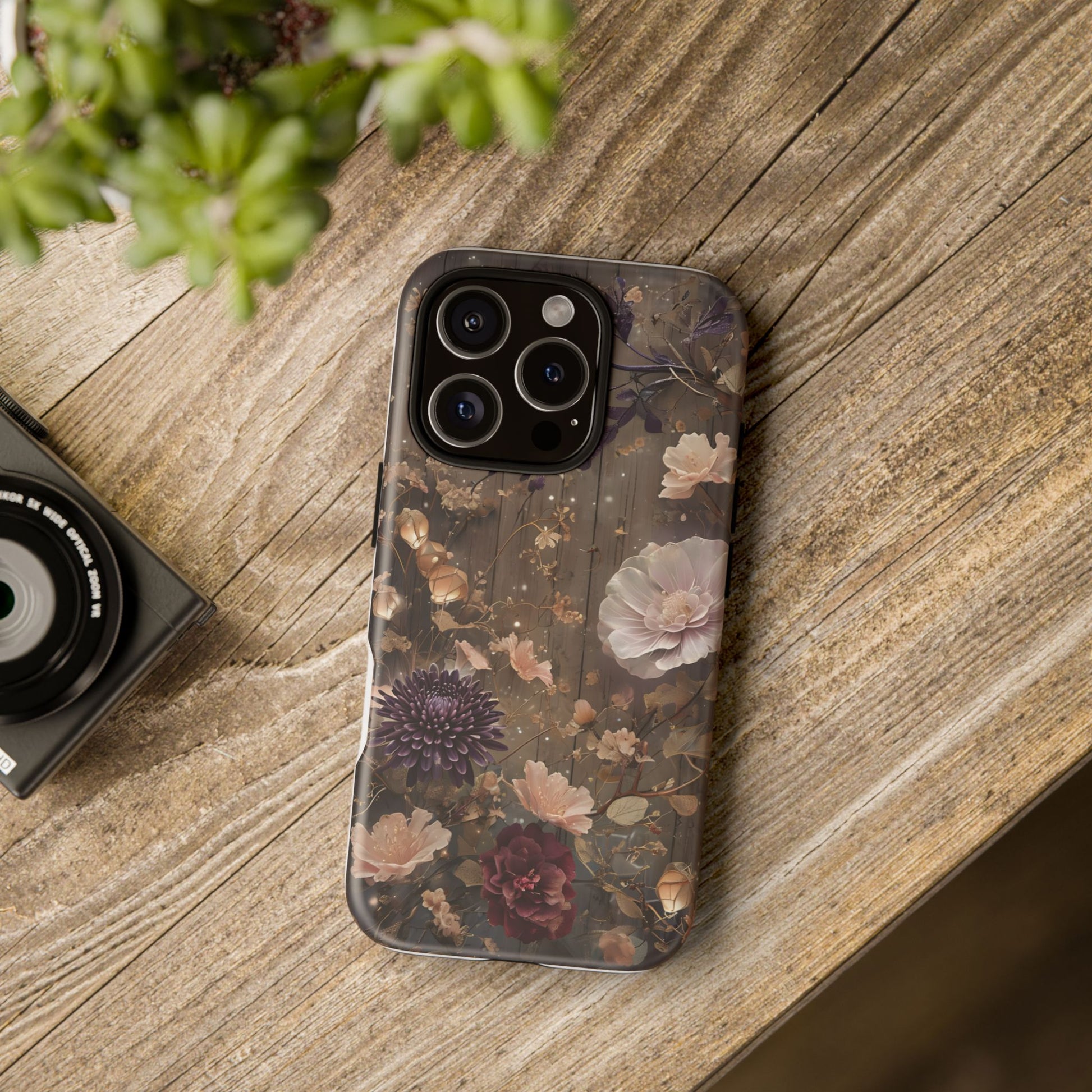 Tough Cases, Enchanting Floral Pattern - Floral Phone Case, Protective Phone Cover, Botanical Design, Flower Print, Tough Shell for Device