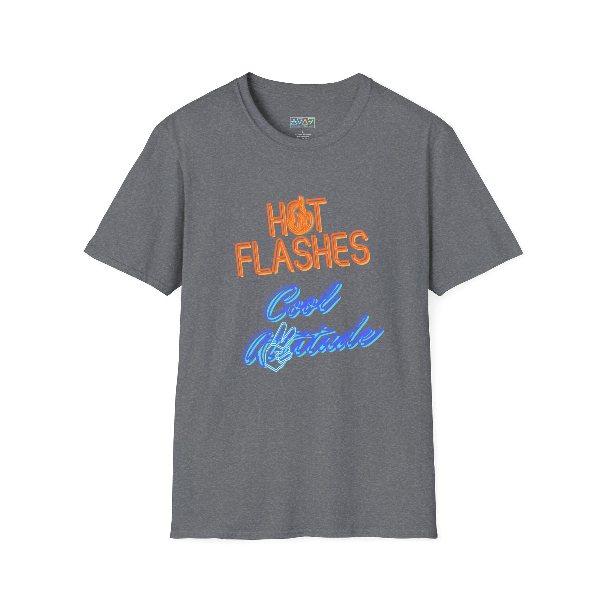 Hot Flashes & Cool Attitude Unisex T-Shirt, Funny Graphic Tee, Gift for Women, Casual Wear, Birthday Present, Summer Fashion