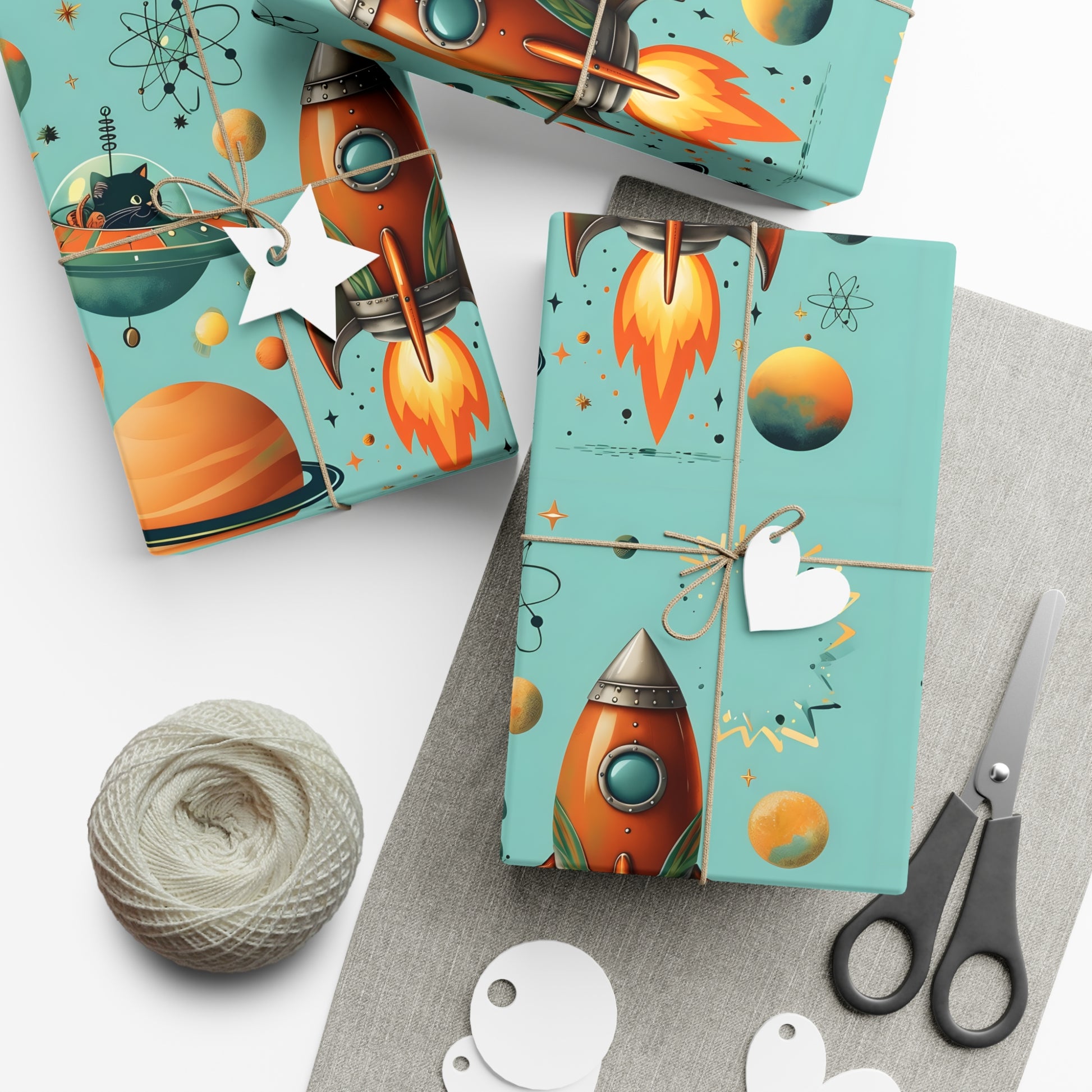 Gift Wrap Papers, Space Pattern, Cosmic Gift Wrap, Celestial Wrapping Paper, Galaxy Design, Whimsical Gift Wrap