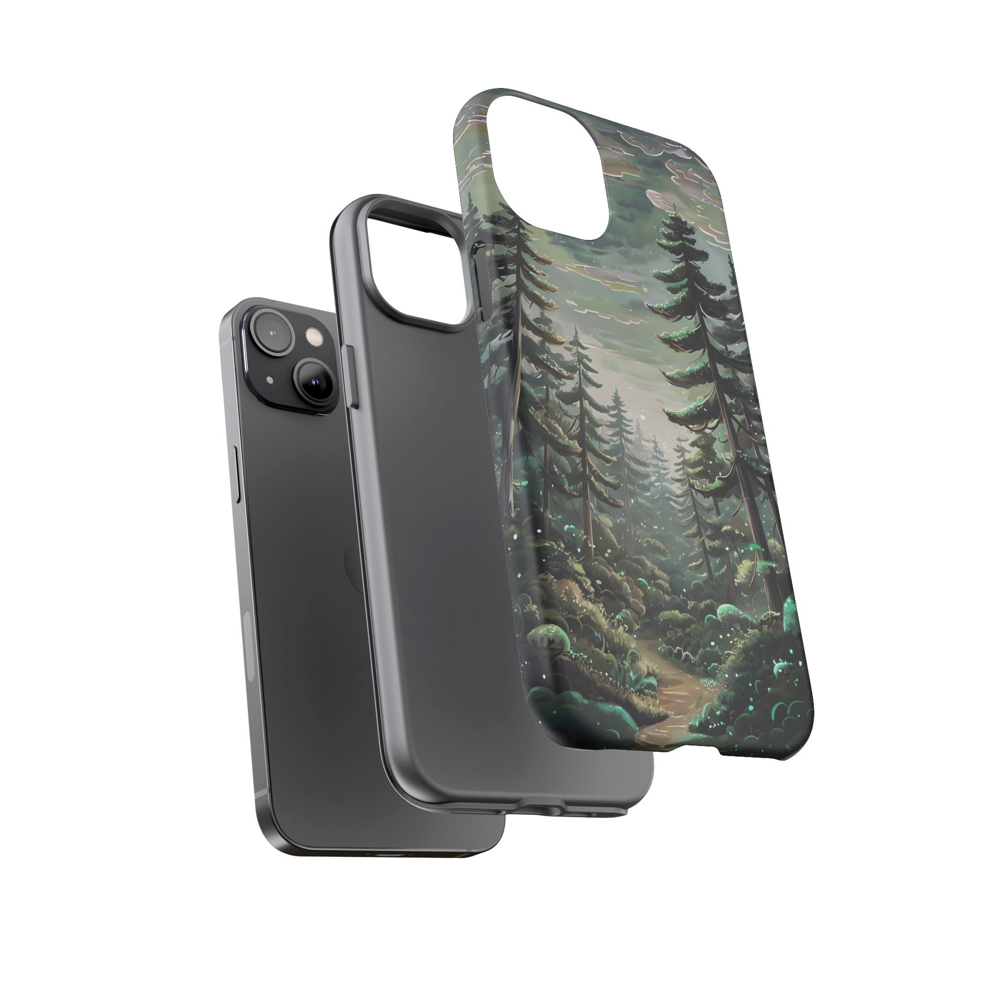 Phone Case, Whimsical Anime Forest Illustration Brimming With Enchantment, Tough Protective Cover, Unique Gift, Trendy