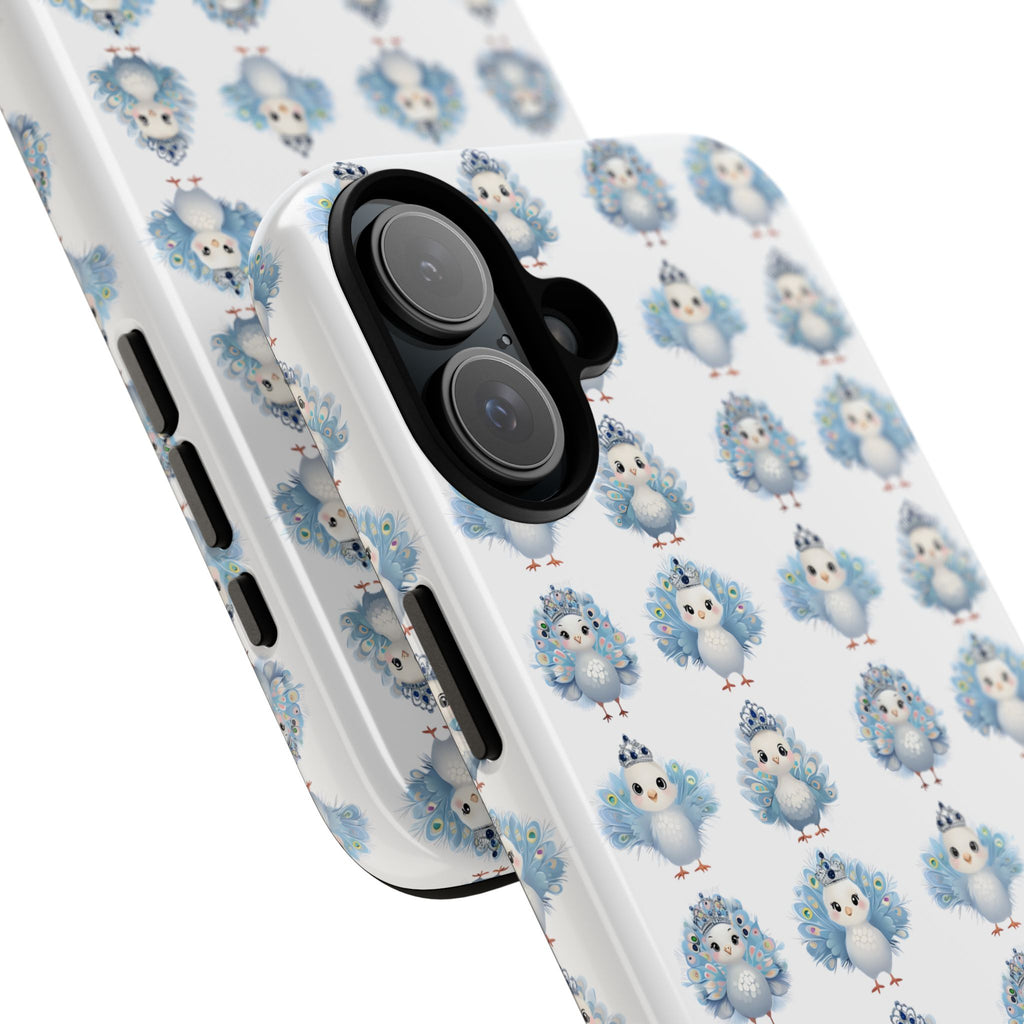 Tough Cases, Peacock Phone Covers, Animal Lover Gift, Cute Bird Accessories, Tiara Design, Protective Shell