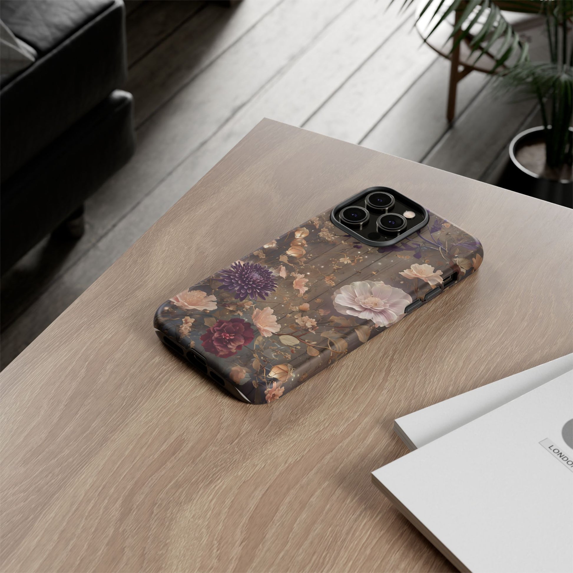 Tough Cases, Enchanting Floral Pattern - Floral Phone Case, Protective Phone Cover, Botanical Design, Flower Print, Tough Shell for Device
