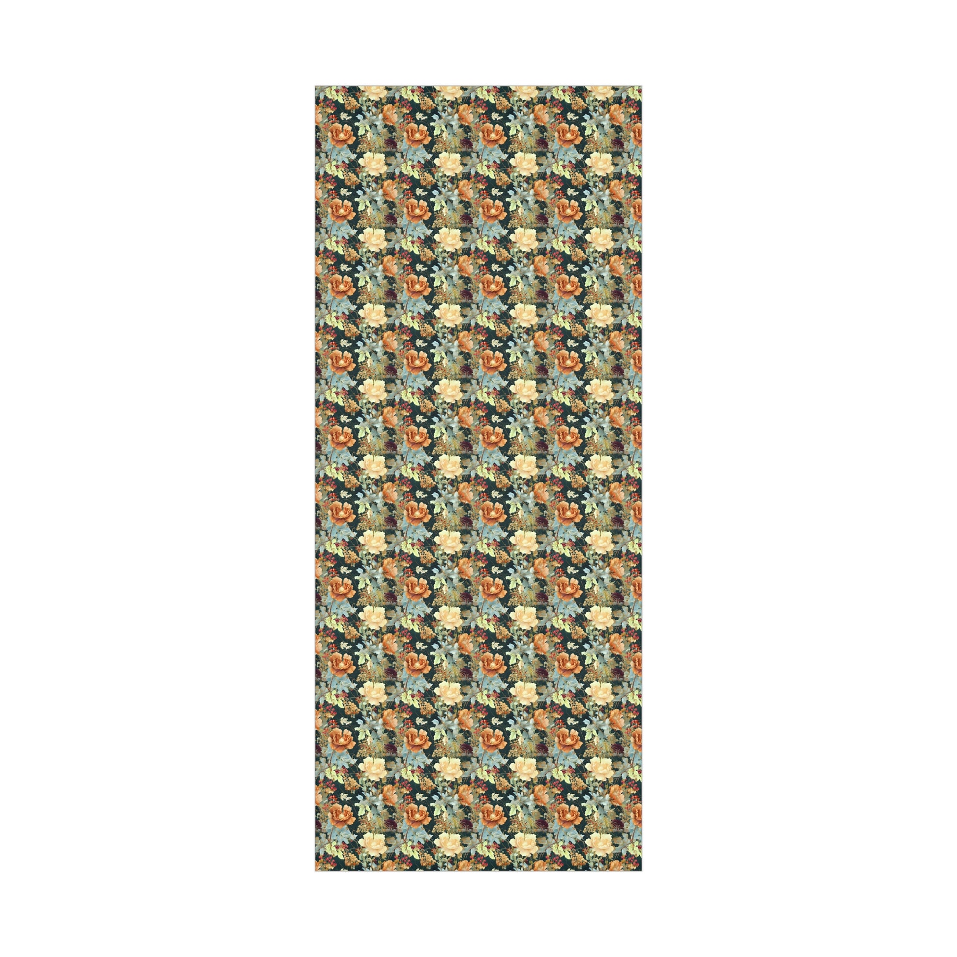 Gift Wrap Papers, Art Nouveau Floral Pattern Showcasing Vibrant Fall Colors, Wrapping Paper Roll, Holiday Gift Wrap, Gift Packaging, Craft