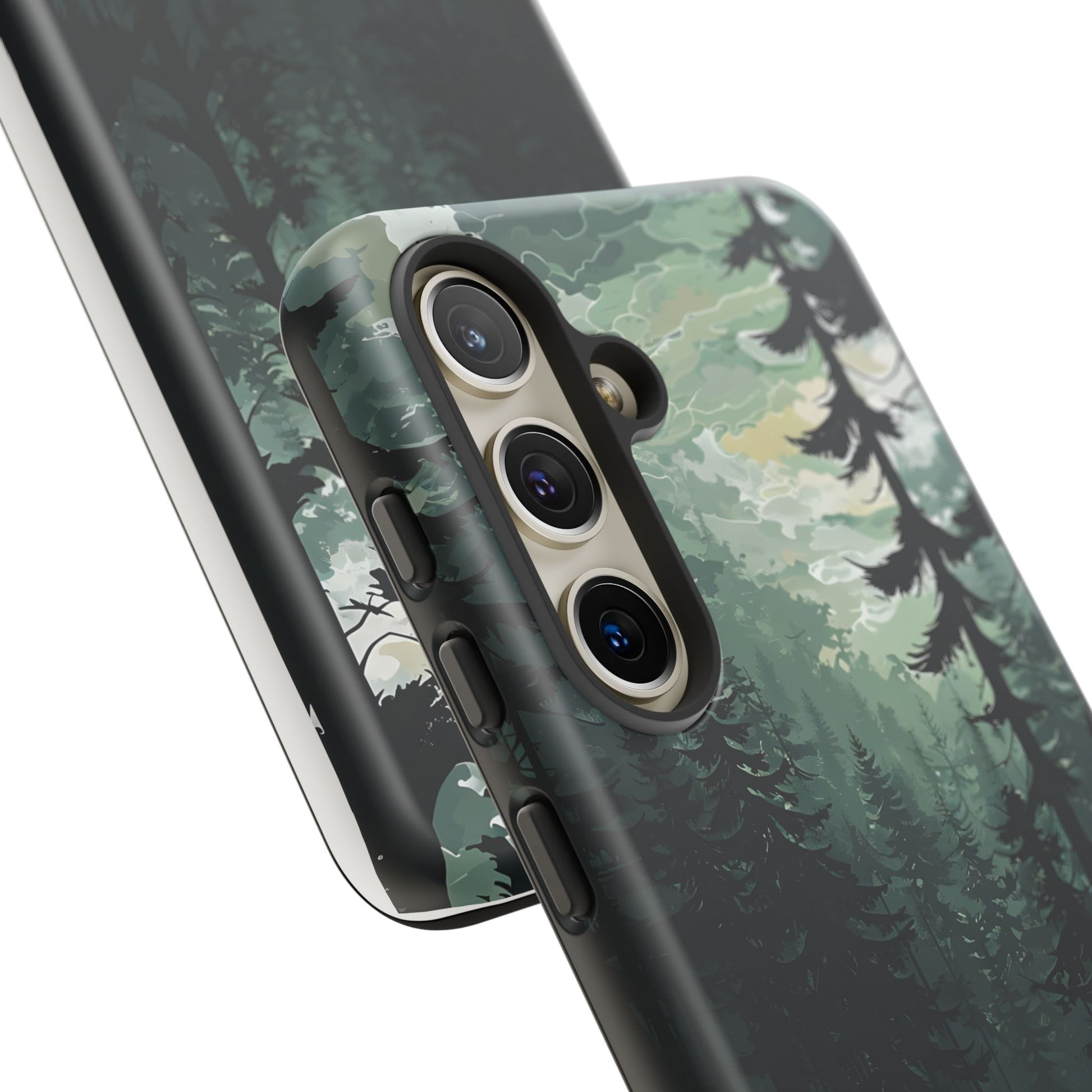 Phone Case, Serene Forest Landscape Digital Illustration Phone Case Cover, Tough Protective Cover, Unique Gift, Trendy