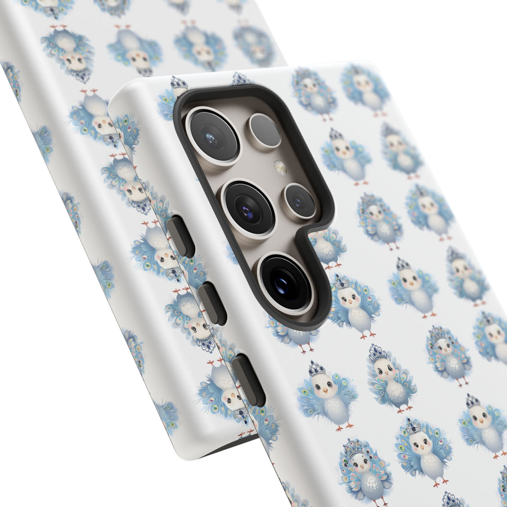 Tough Cases, Peacock Phone Covers, Animal Lover Gift, Cute Bird Accessories, Tiara Design, Protective Shell