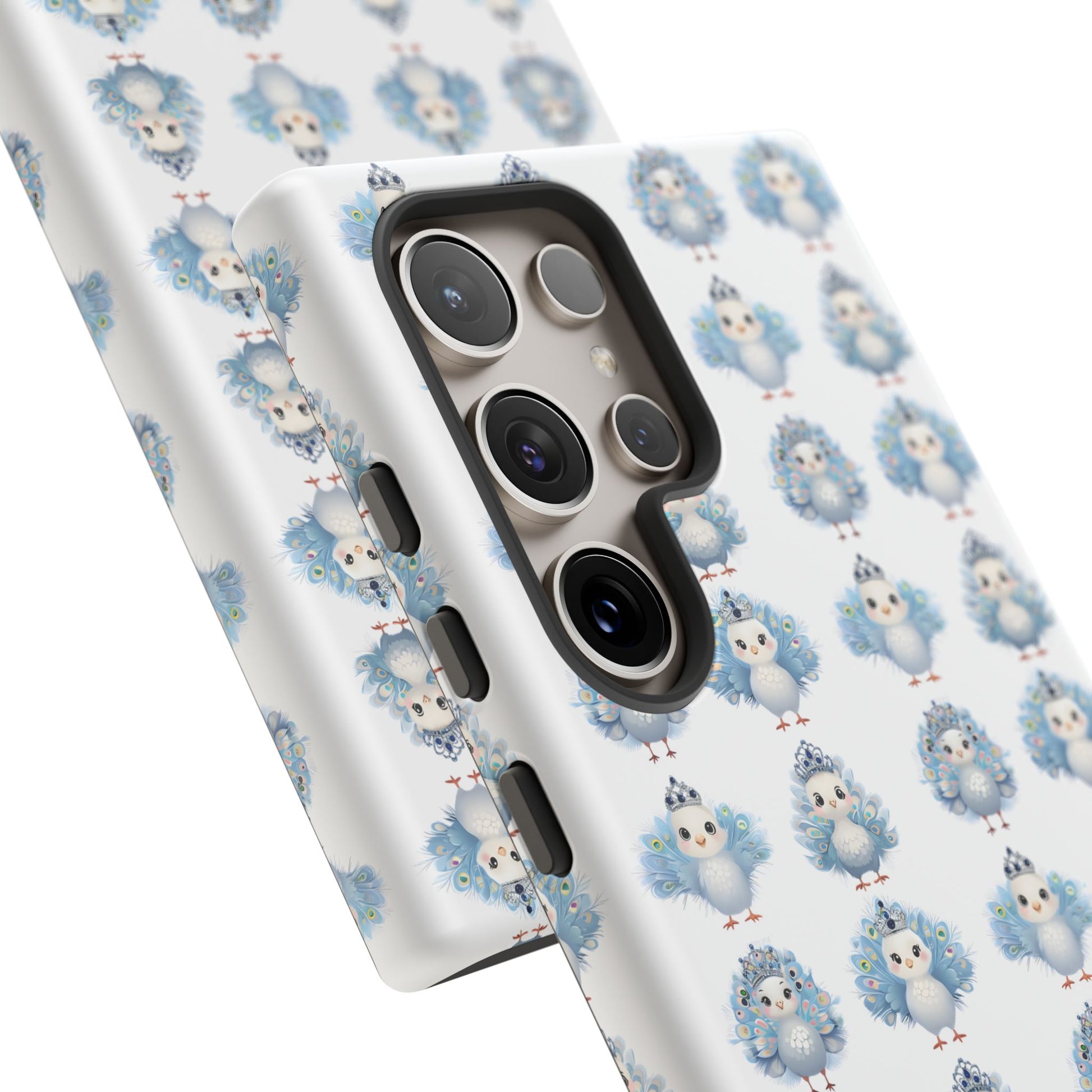 Tough Cases, Peacock Phone Covers, Animal Lover Gift, Cute Bird Accessories, Tiara Design, Protective Shell