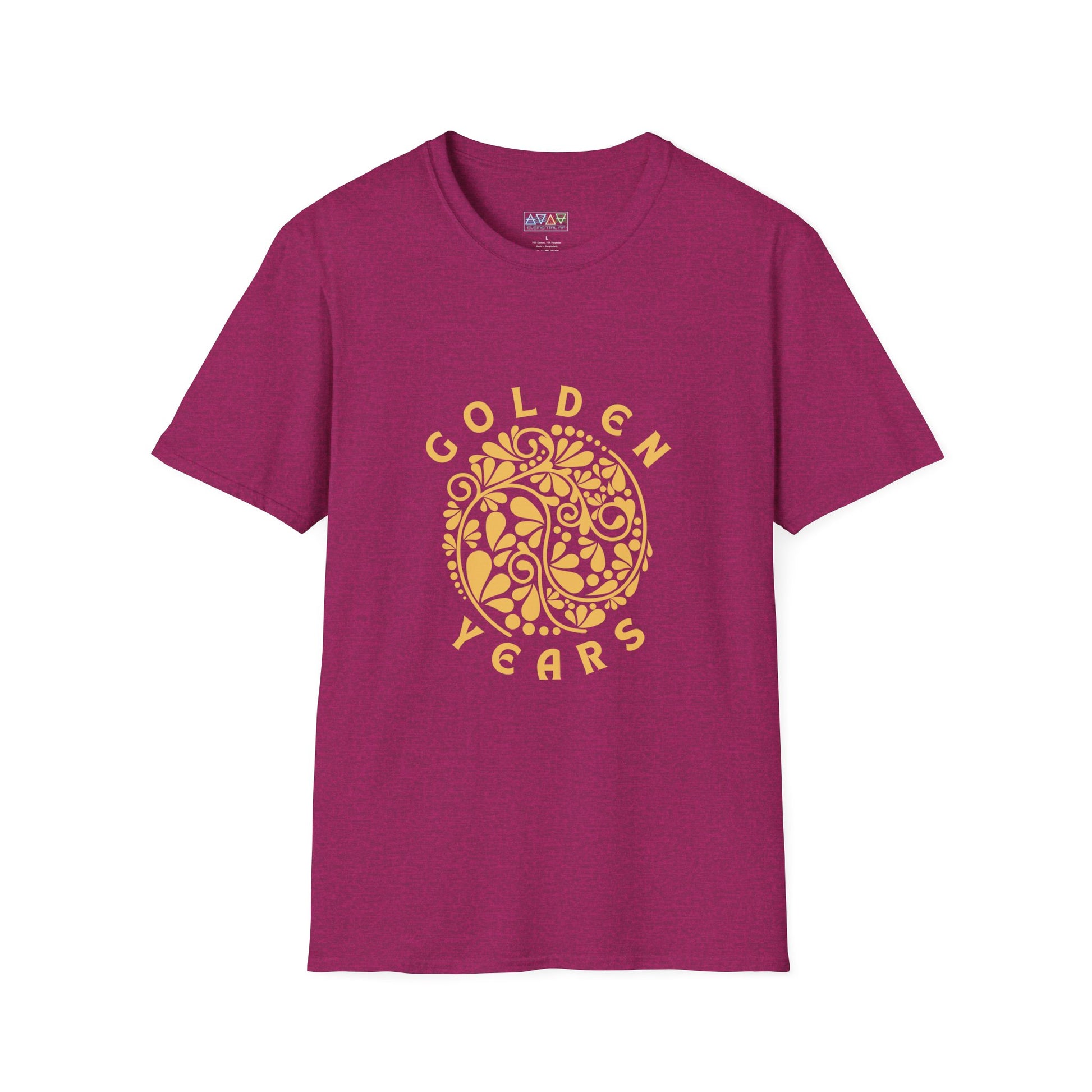 Golden Years Unisex Softstyle T-Shirt, Celebration Tee, Gifts for Retirement, Floral Design, Comfortable Apparel, Casual Wear