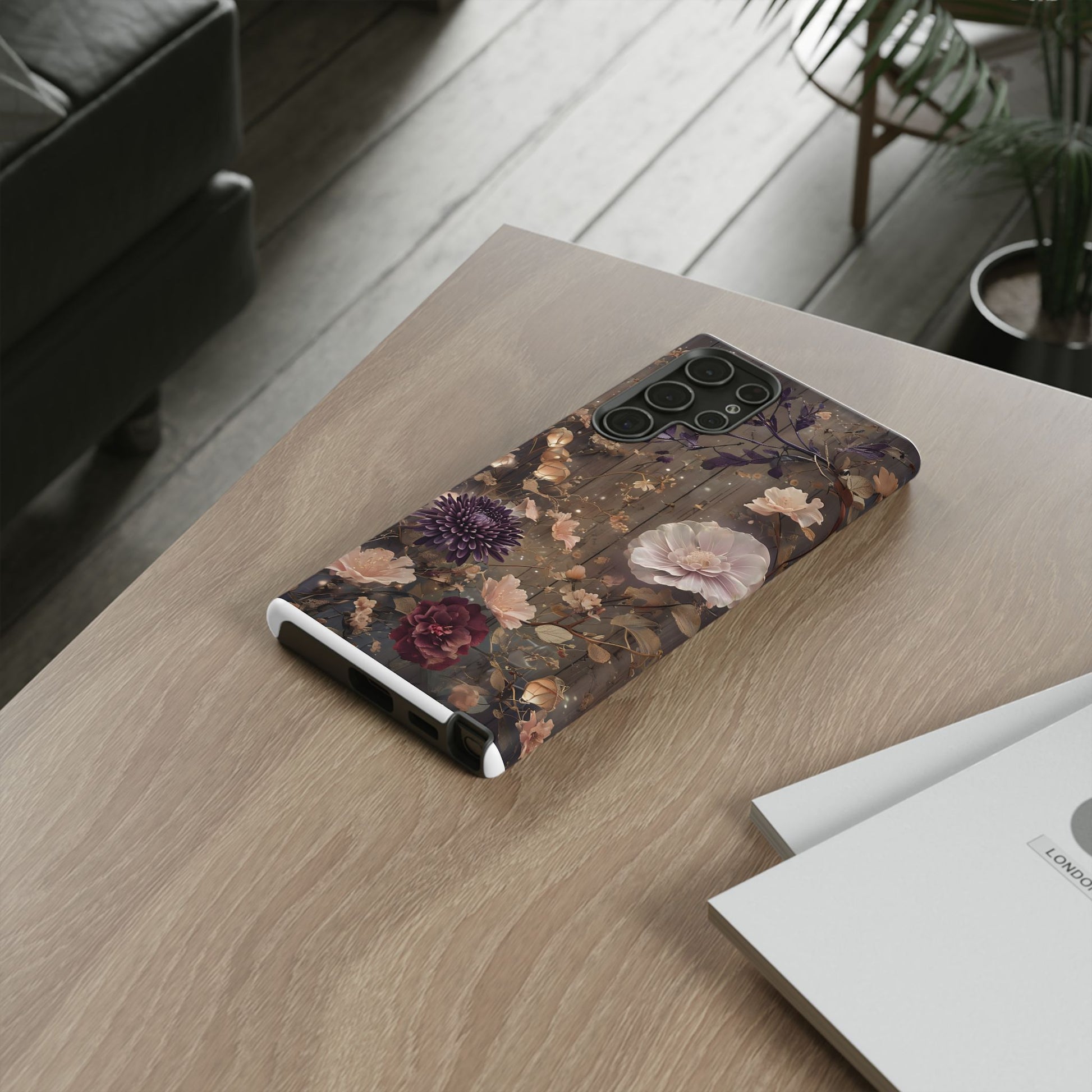 Tough Cases, Enchanting Floral Pattern - Floral Phone Case, Protective Phone Cover, Botanical Design, Flower Print, Tough Shell for Device