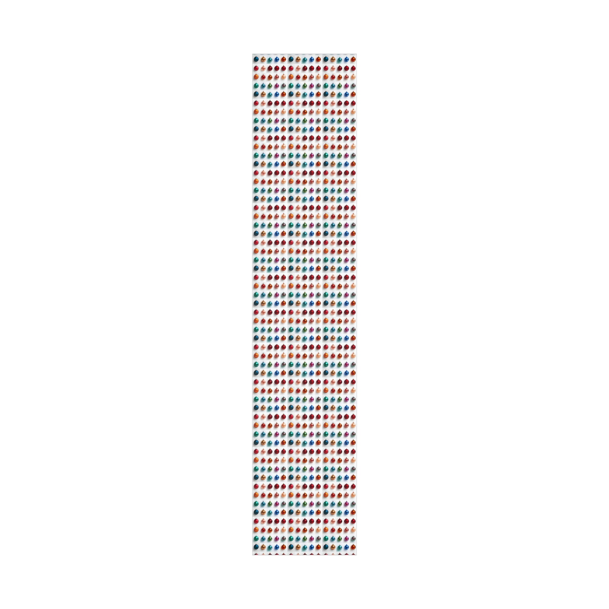 Wrapping Paper, Vibrant Christmas Ornaments On White Background - Gift Wrap Rolls, Eco-Friendly Gift Wrap, Holiday