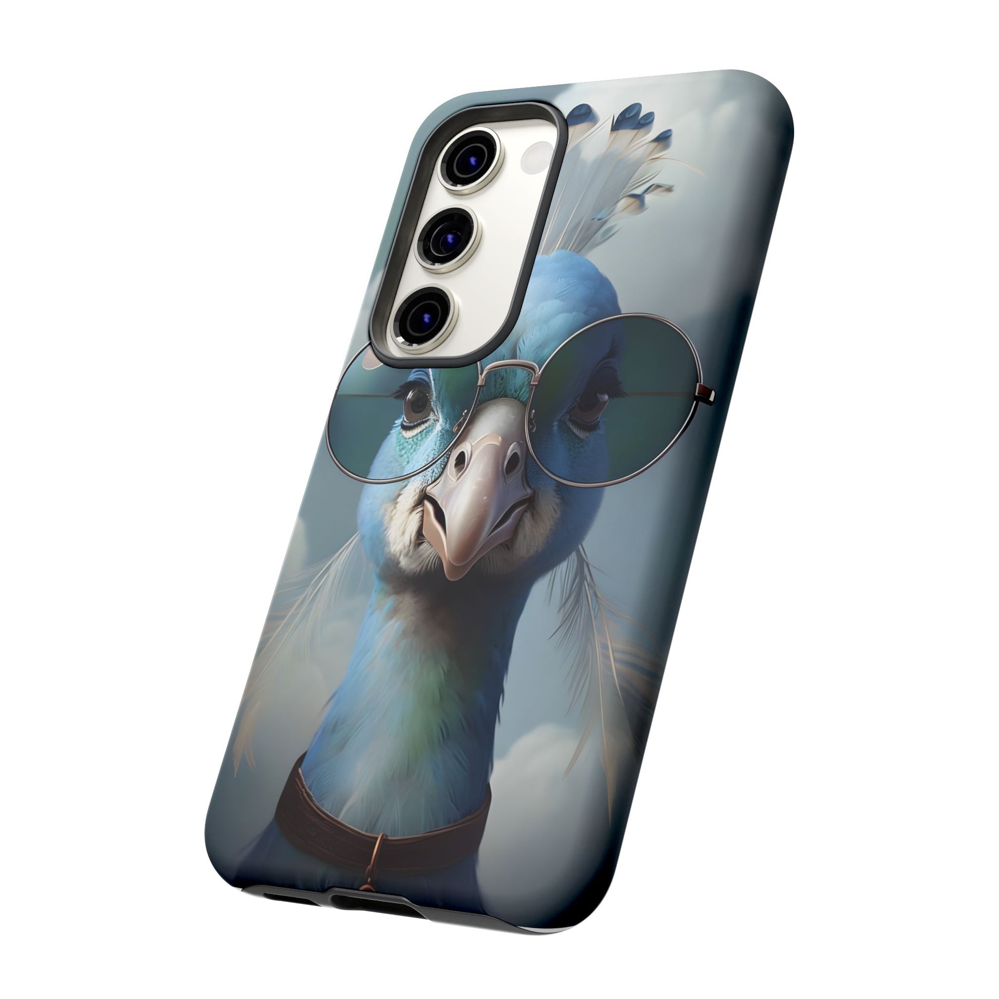 Phone Case, Glamorous Peacock Wearing Sunglasses - Protective Cover, Unique Gift, Trendy Accessories, Animal Lover, Fashionable Mobile Shell