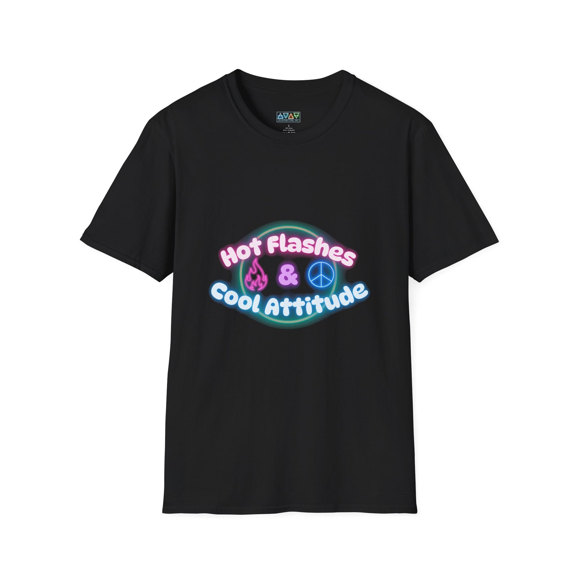 Midlife Women's Hot Flashes Cool Attitude Unisex Softstyle T-Shirt, Menopause Shirt, Funny Graphic Tee, Mom Gift, Birthday Present