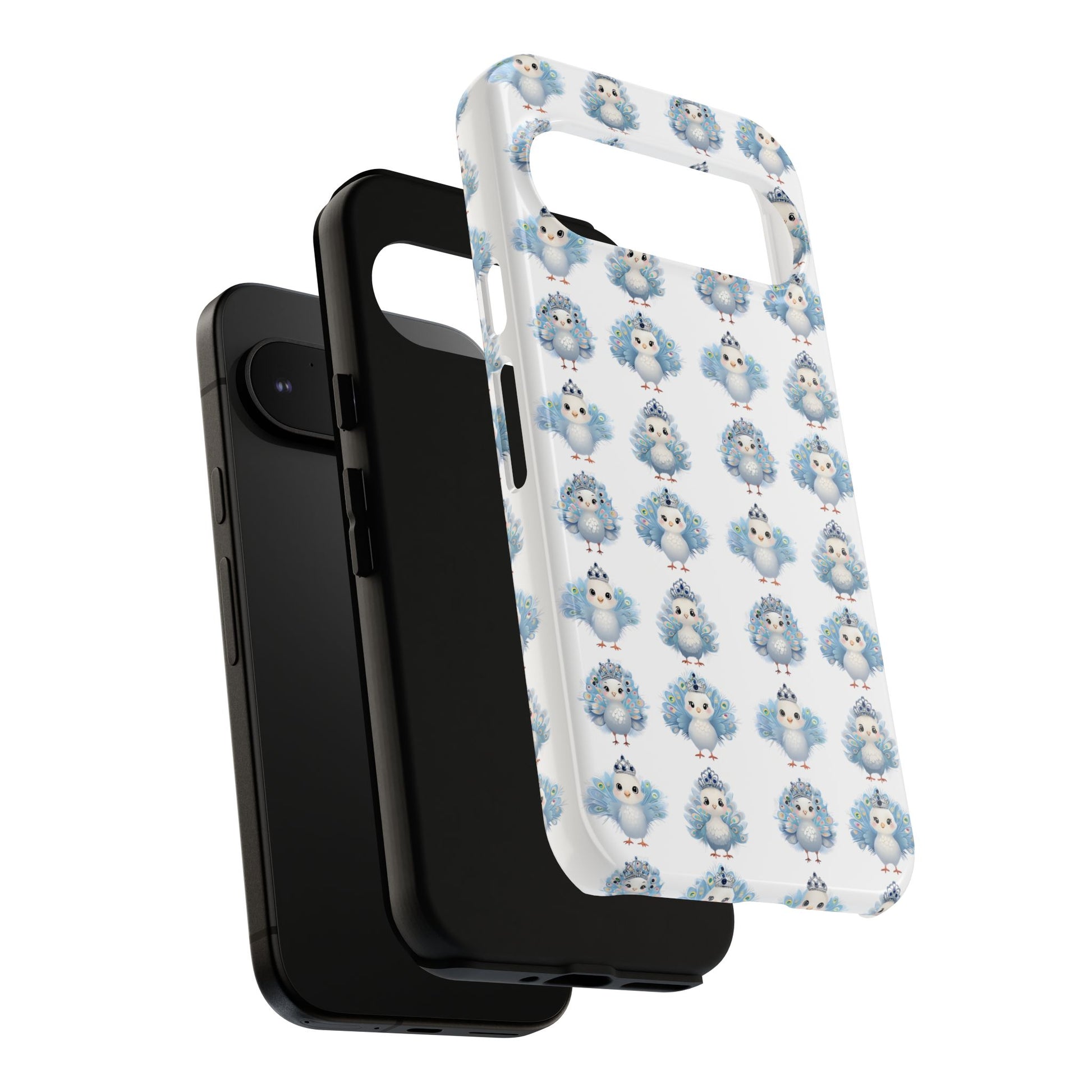 Tough Cases, Peacock Phone Covers, Animal Lover Gift, Cute Bird Accessories, Tiara Design, Protective Shell