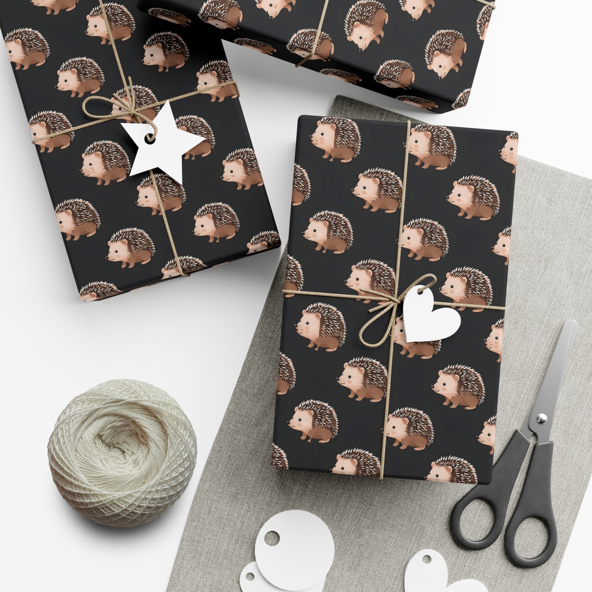 Gift Wrap Papers, Wrapping Paper with Cute Hedgehogs - Perfect for Gifts, Birthdays, Holidays, DIY Projects, Scrapbooking