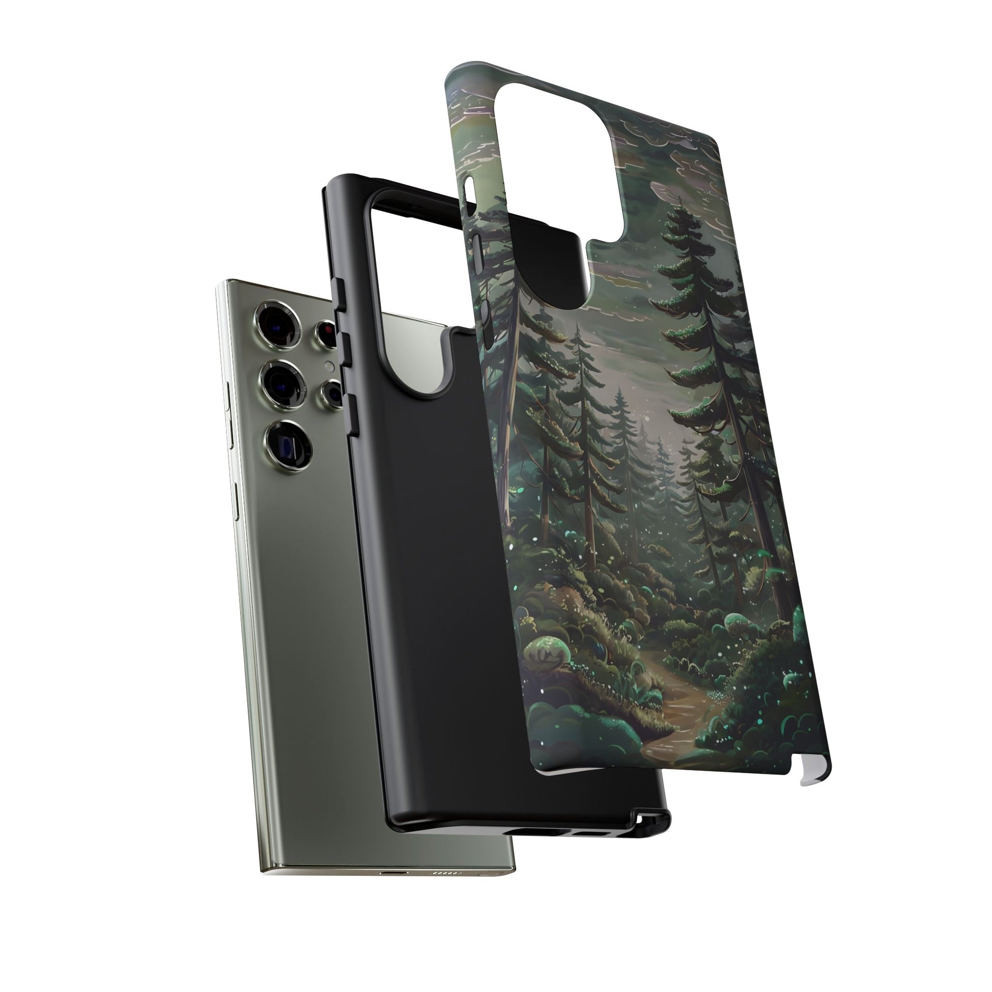 Phone Case, Whimsical Anime Forest Illustration Brimming With Enchantment, Tough Protective Cover, Unique Gift, Trendy