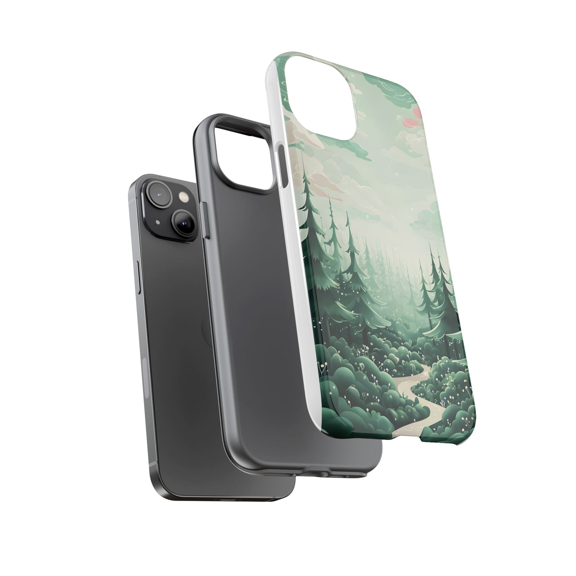 Phone Case, Tough Cover, Whimsical Enchanted Forest, Protective Phone Accessories, Forest Theme Phone Skin