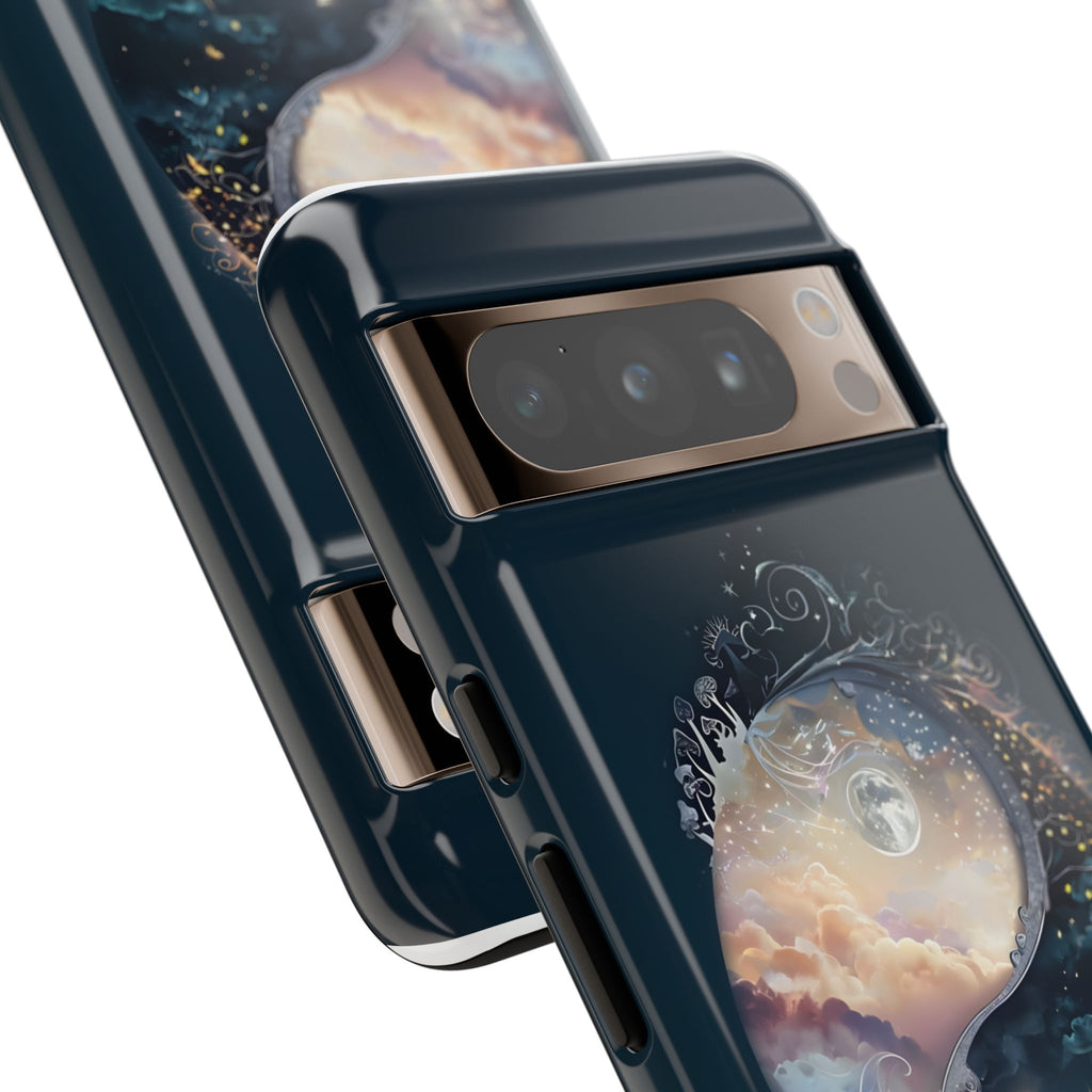 Phone Case, Yin-Yang Symbol Design, Whimsical Day Night Fantasy Print, Protective Cover, Tough Skin, Phone Accessories, Phone Protection