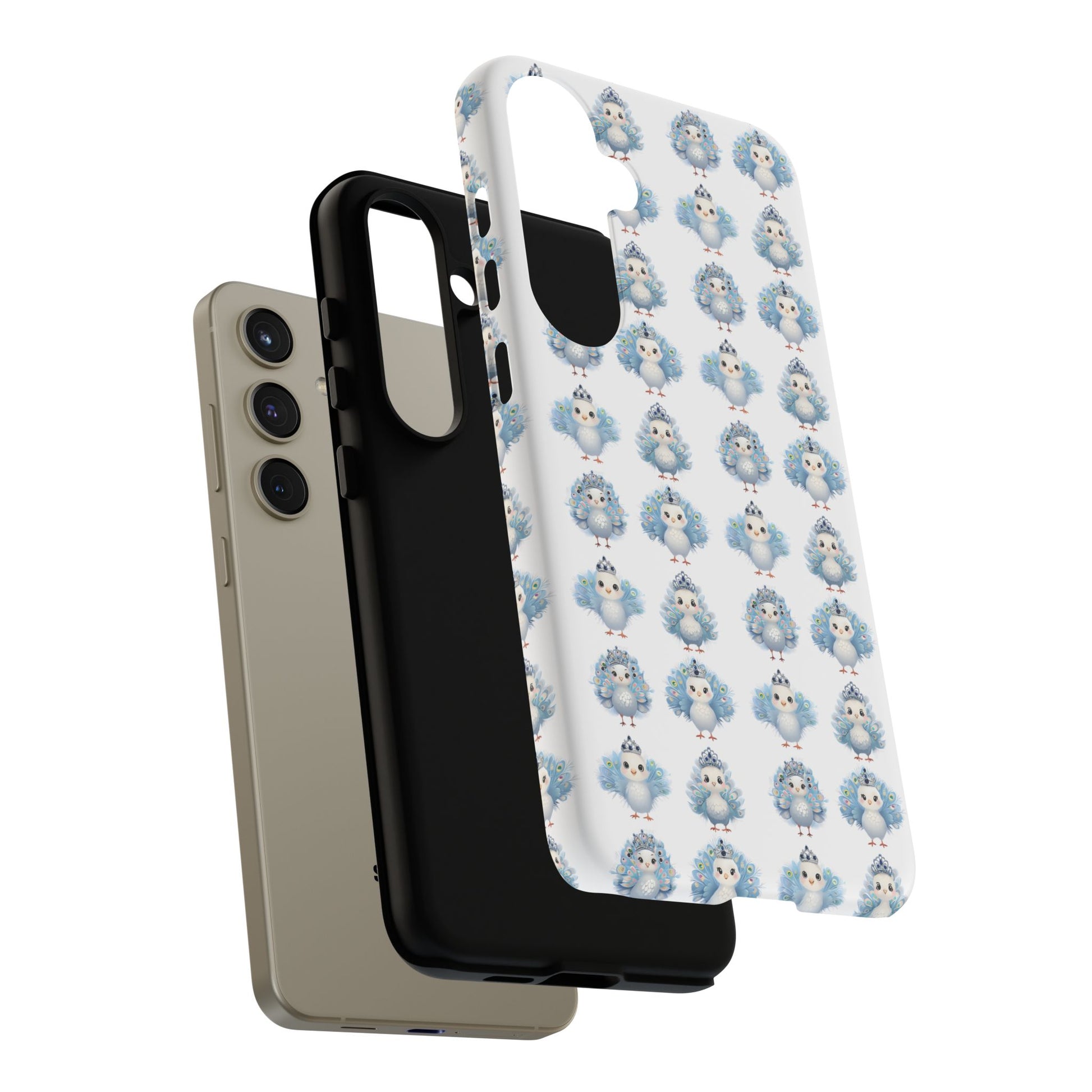 Tough Cases, Peacock Phone Covers, Animal Lover Gift, Cute Bird Accessories, Tiara Design, Protective Shell