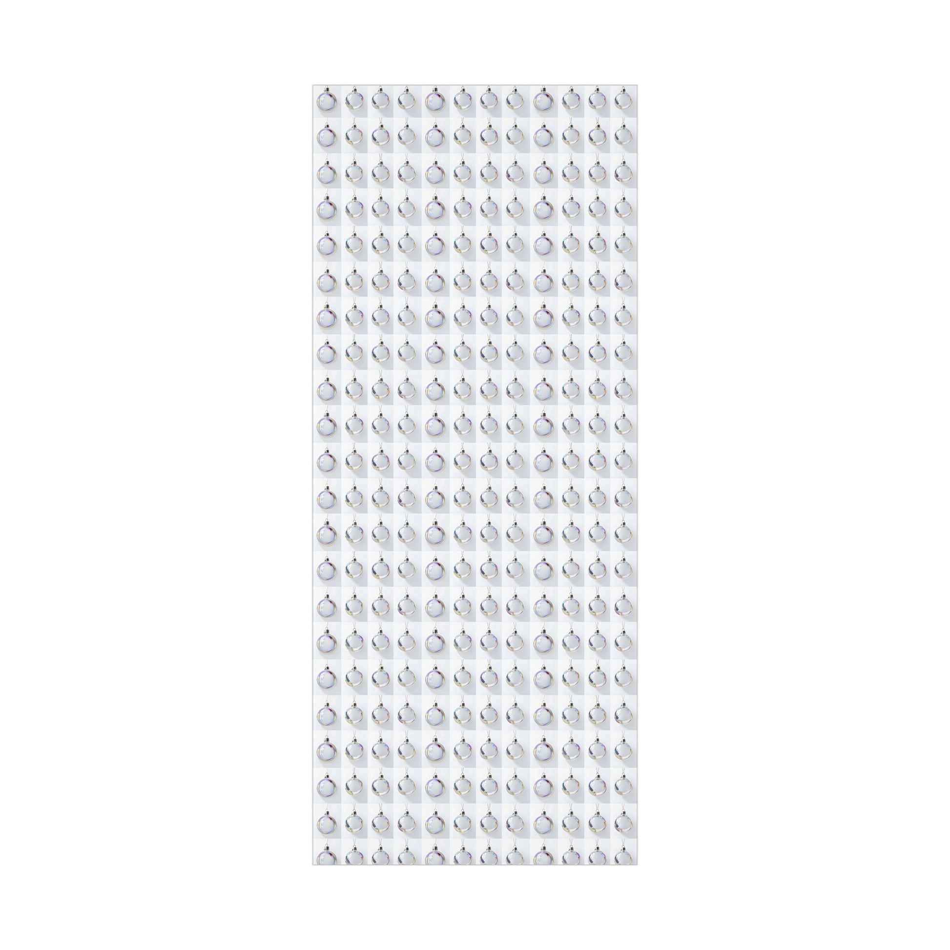 Wrapping Paper, Iridescent Glass Christmas Ornaments On White Background - Gift Wrap Rolls, Eco-Friendly Gift Wrap, Holiday
