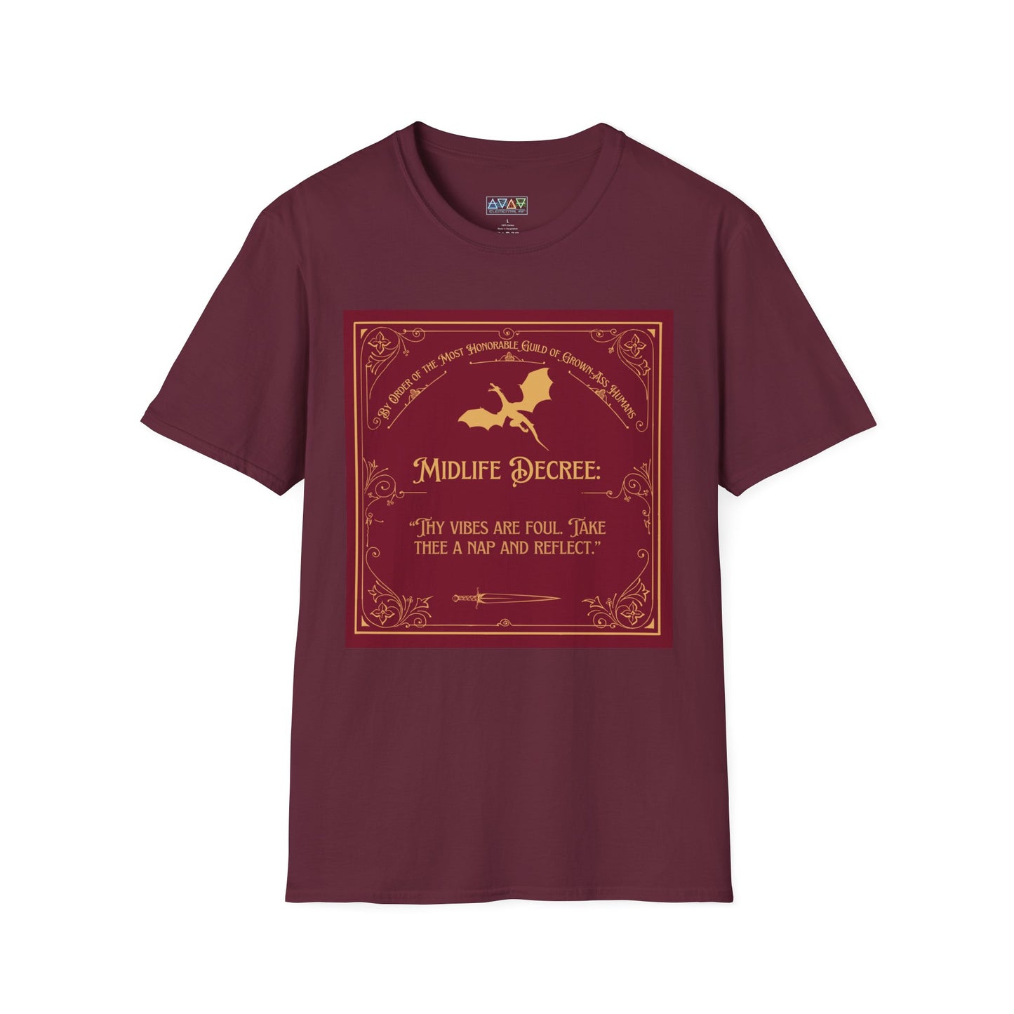 Funny Quote Unisex T-Shirt - Midlife Decree - Thy Vibes are Foul