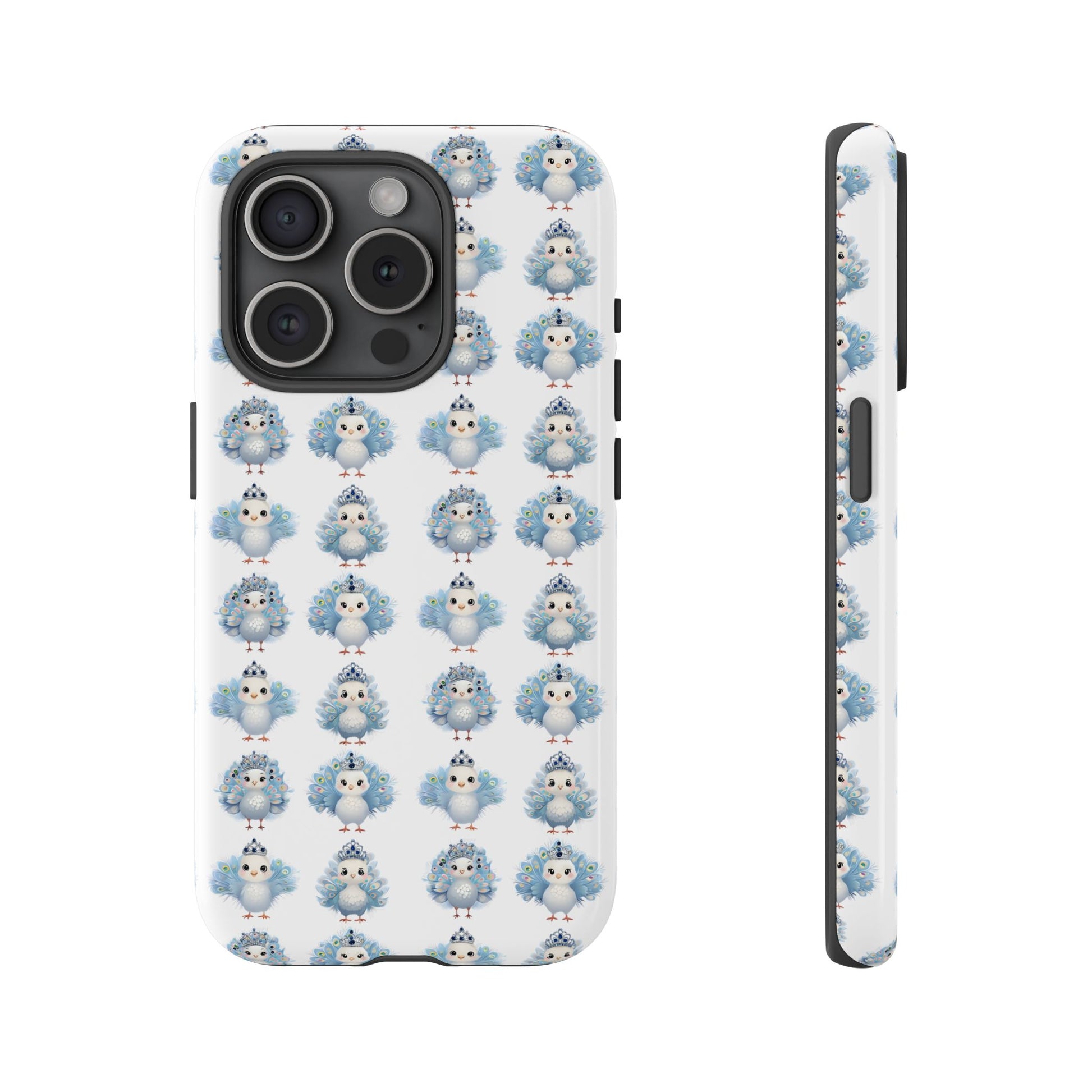 Tough Cases, Peacock Phone Covers, Animal Lover Gift, Cute Bird Accessories, Tiara Design, Protective Shell