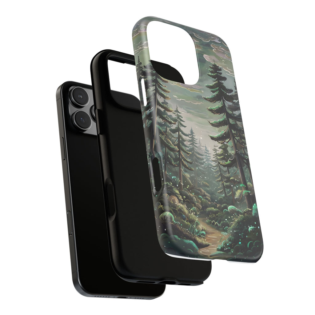 Phone Case, Whimsical Anime Forest Illustration Brimming With Enchantment, Tough Protective Cover, Unique Gift, Trendy