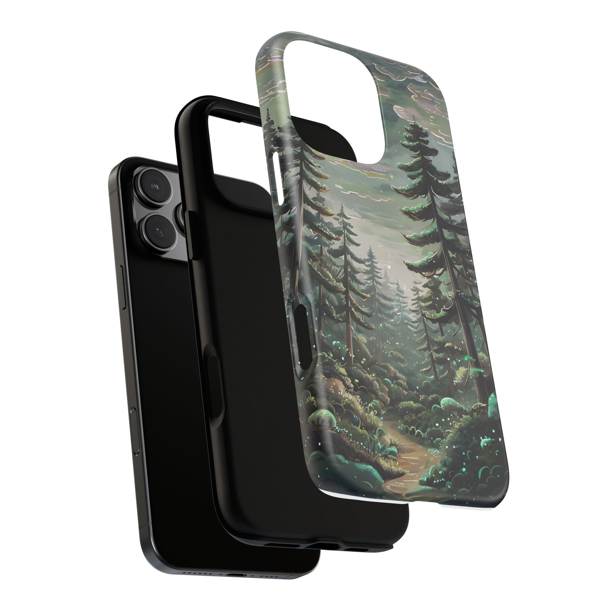 Phone Case, Whimsical Anime Forest Illustration Brimming With Enchantment, Tough Protective Cover, Unique Gift, Trendy