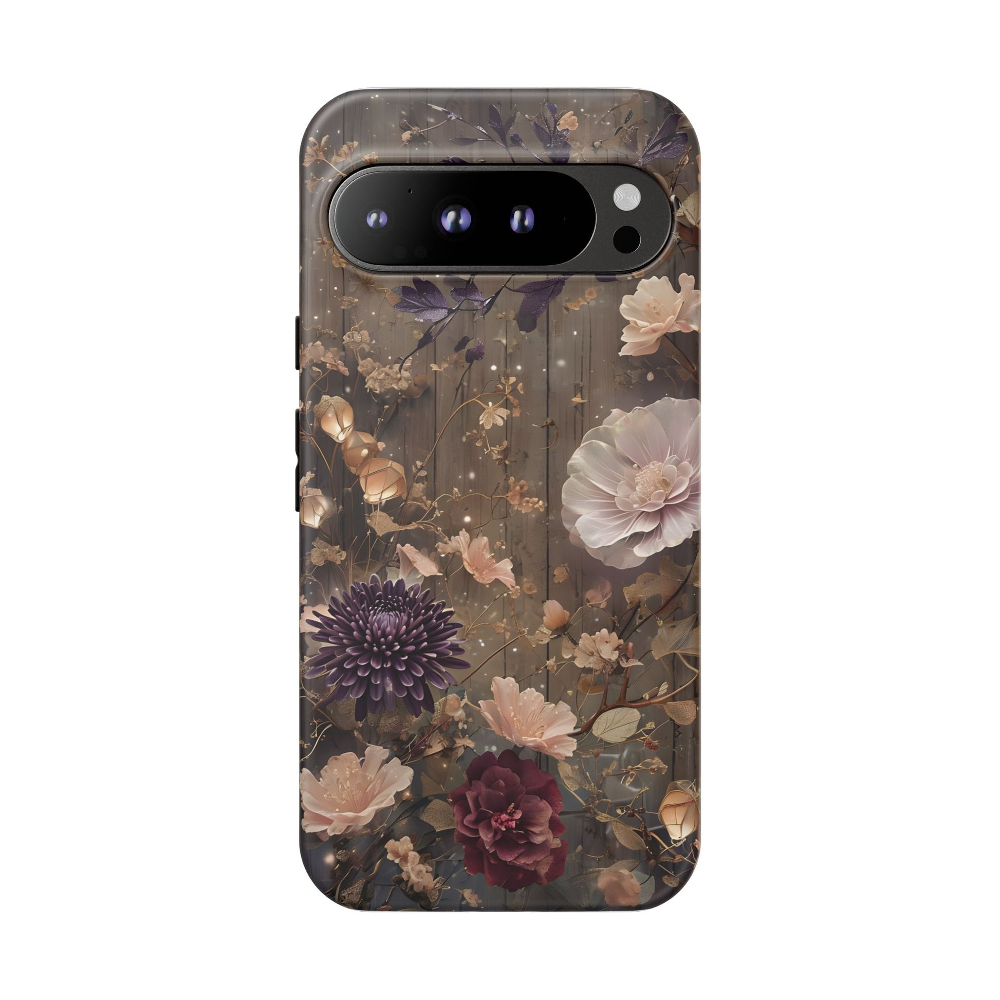 Tough Cases, Enchanting Floral Pattern - Floral Phone Case, Protective Phone Cover, Botanical Design, Flower Print, Tough Shell for Device