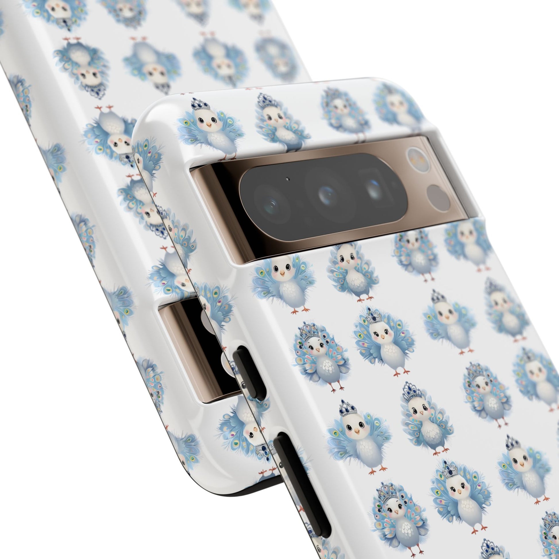 Tough Cases, Peacock Phone Covers, Animal Lover Gift, Cute Bird Accessories, Tiara Design, Protective Shell