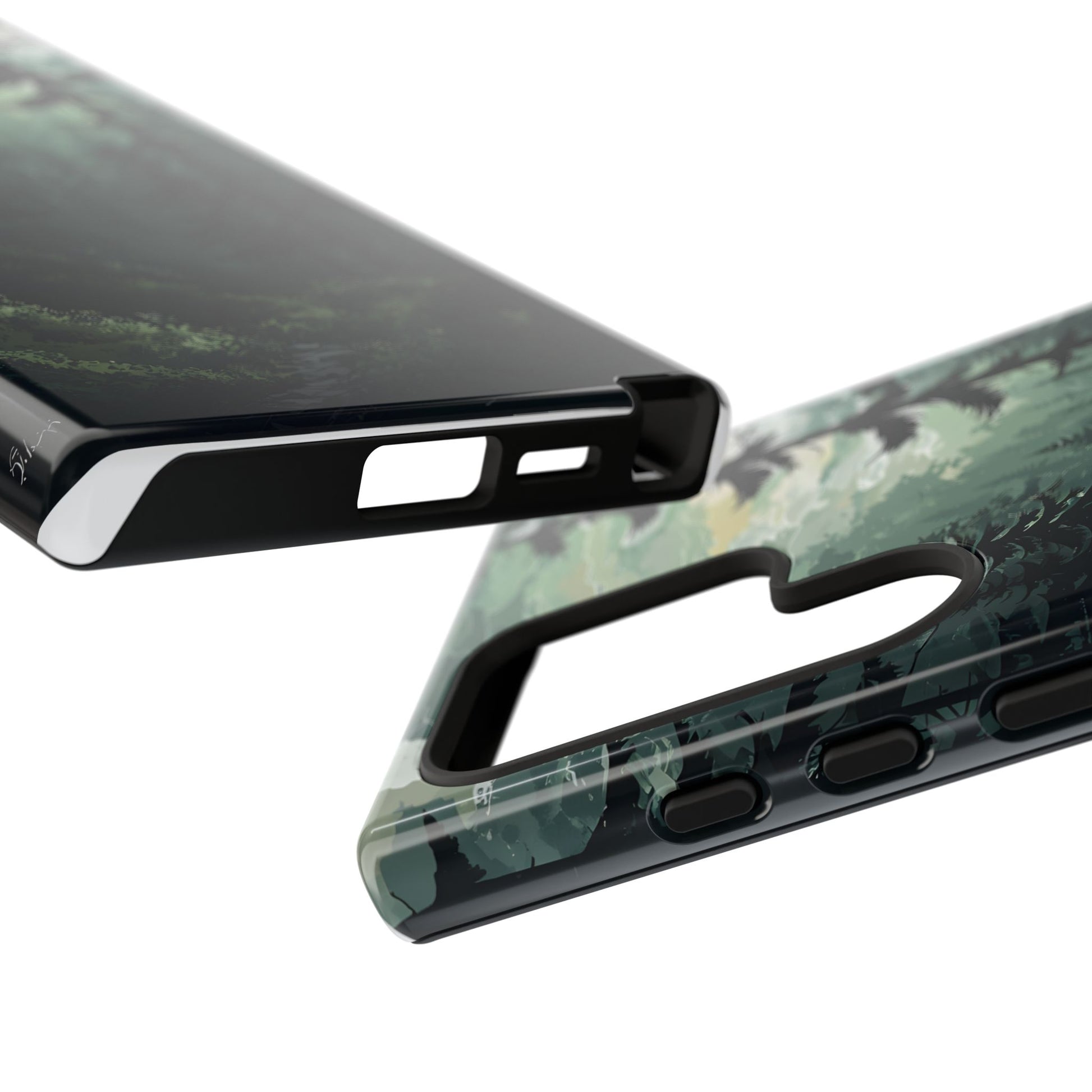 Phone Case, Serene Forest Landscape Digital Illustration Phone Case Cover, Tough Protective Cover, Unique Gift, Trendy