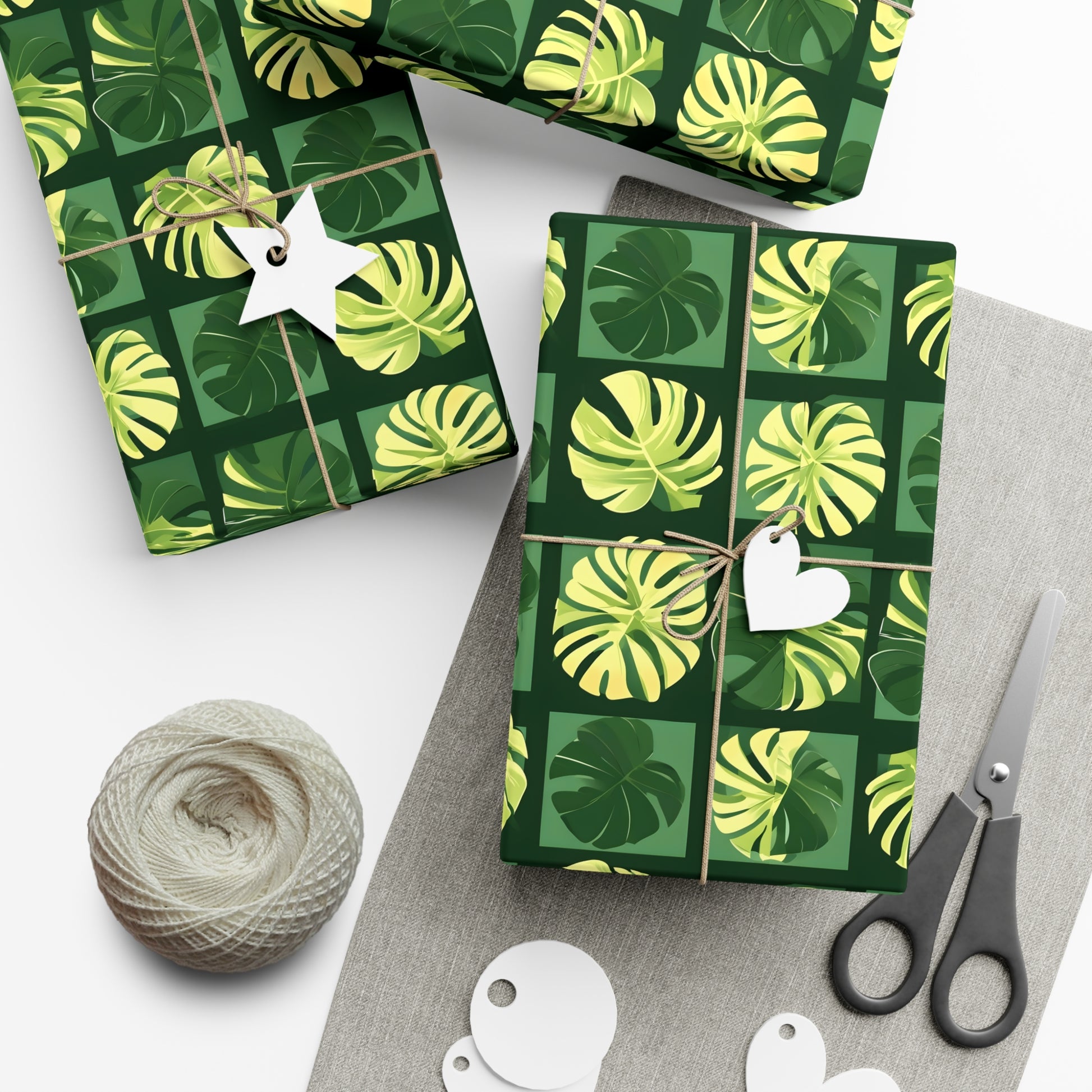 Wrapping Paper, Vibrant Tropical Botanical Pattern With Monstera Leaves - Gift Wrap Rolls, Eco-Friendly Gift Wrap, Holiday Season Wrapping
