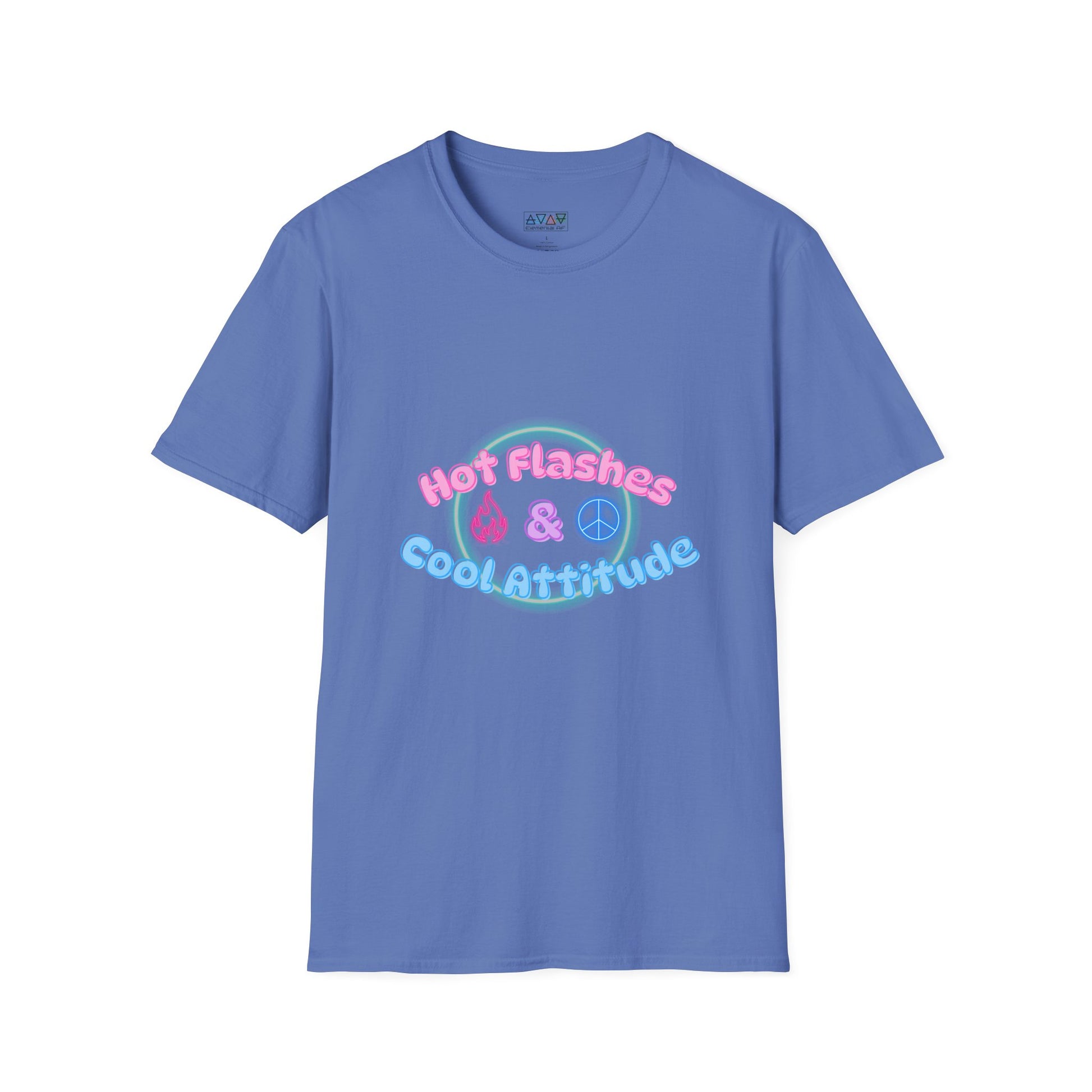 Midlife Women's Hot Flashes Cool Attitude Unisex Softstyle T-Shirt, Menopause Shirt, Funny Graphic Tee, Mom Gift, Birthday Present