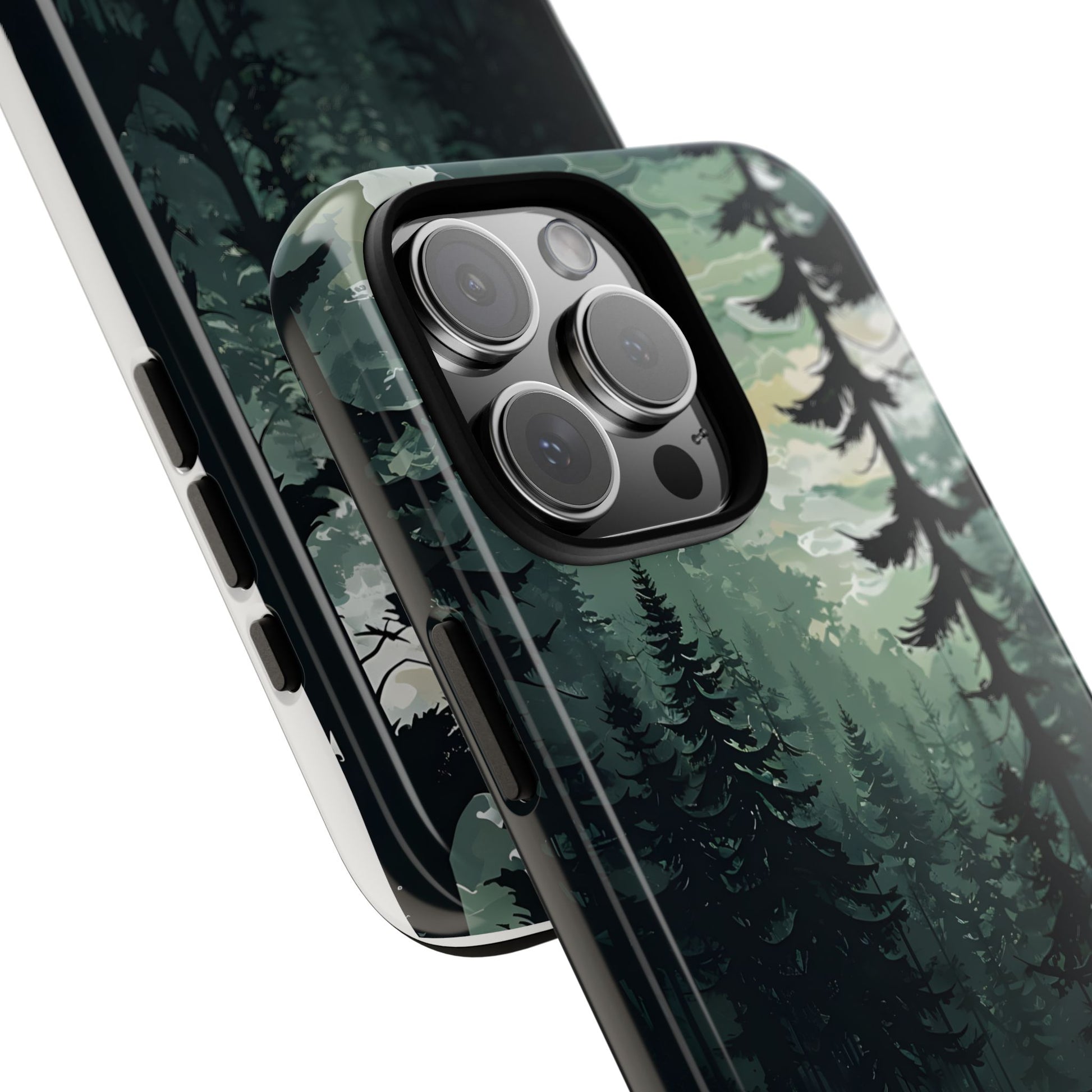 Phone Case, Serene Forest Landscape Digital Illustration Phone Case Cover, Tough Protective Cover, Unique Gift, Trendy