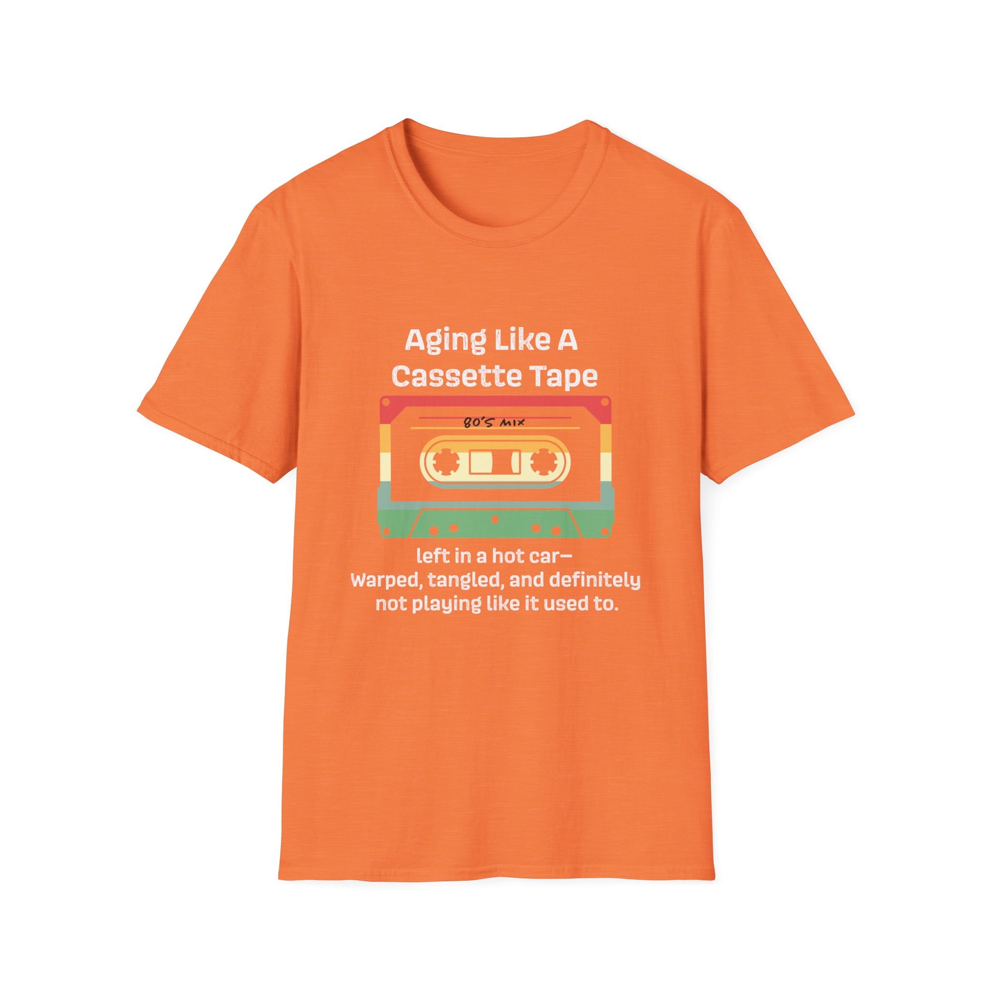 Nostalgic 90s T-Shirt, Aging Like A Cassette Tape Tee, Retro Music Lover Gift, Funny Unisex Shirt, Vintage Style Apparel, Great for