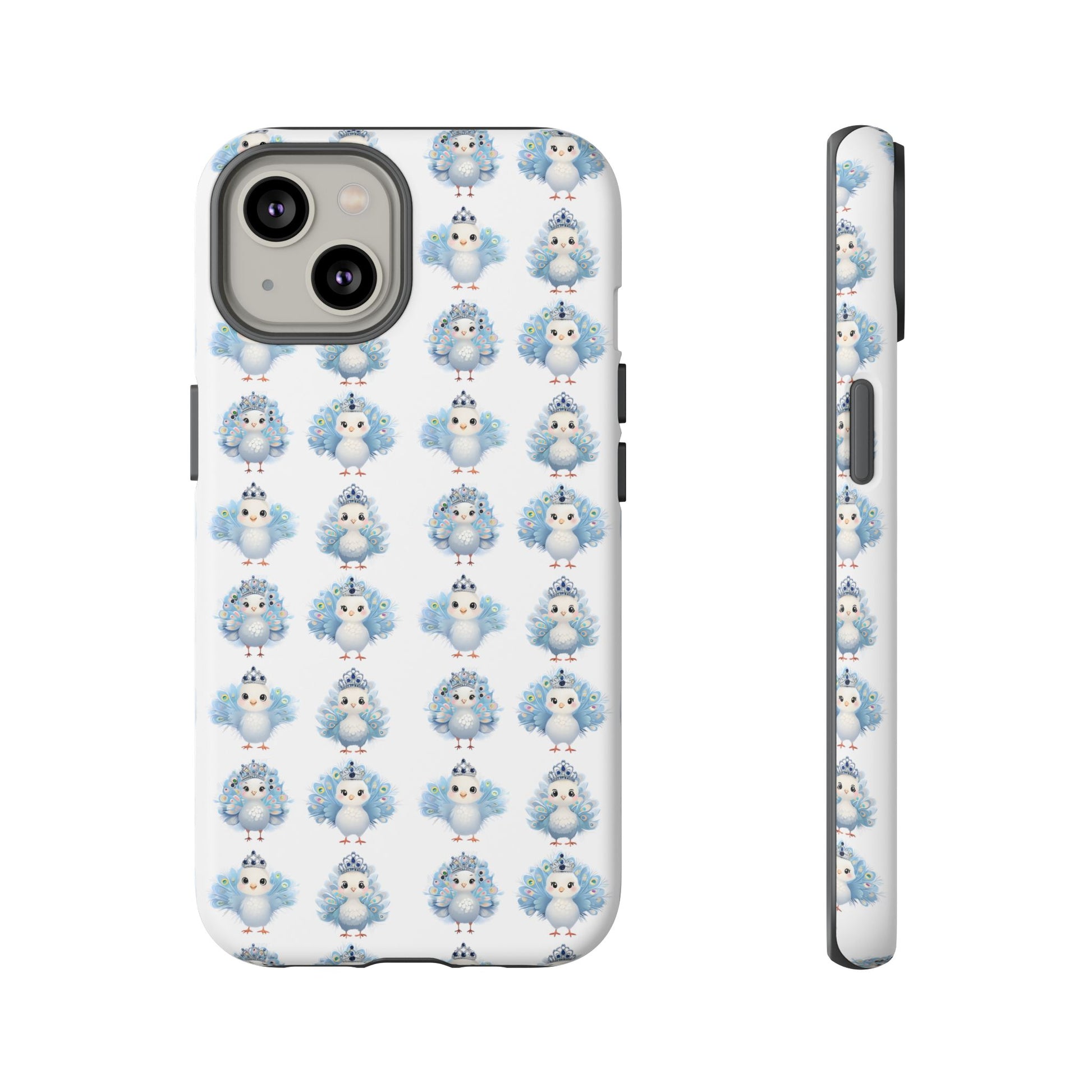 Tough Cases, Peacock Phone Covers, Animal Lover Gift, Cute Bird Accessories, Tiara Design, Protective Shell
