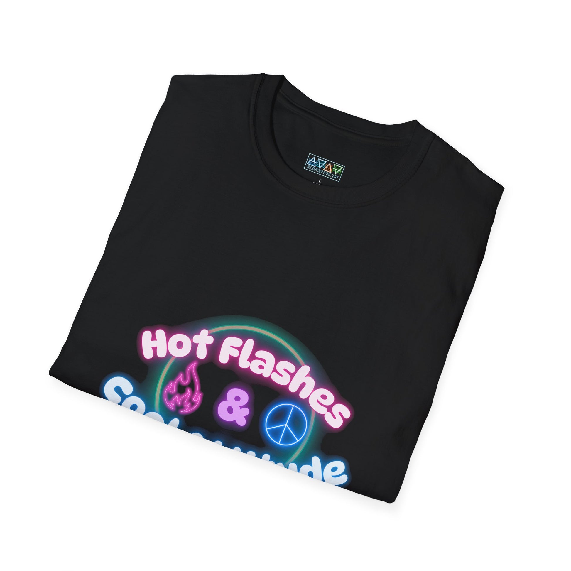 Midlife Women's Hot Flashes Cool Attitude Unisex Softstyle T-Shirt, Menopause Shirt, Funny Graphic Tee, Mom Gift, Birthday Present