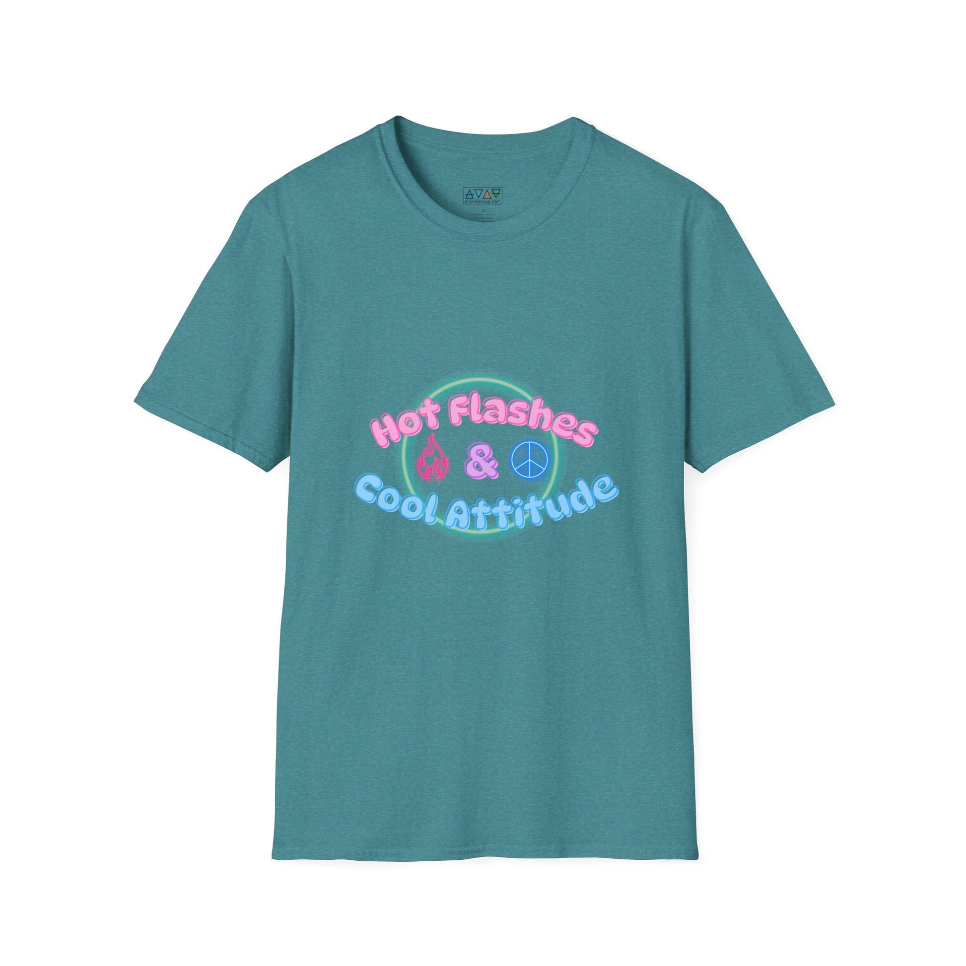 Midlife Women's Hot Flashes Cool Attitude Unisex Softstyle T-Shirt, Menopause Shirt, Funny Graphic Tee, Mom Gift, Birthday Present
