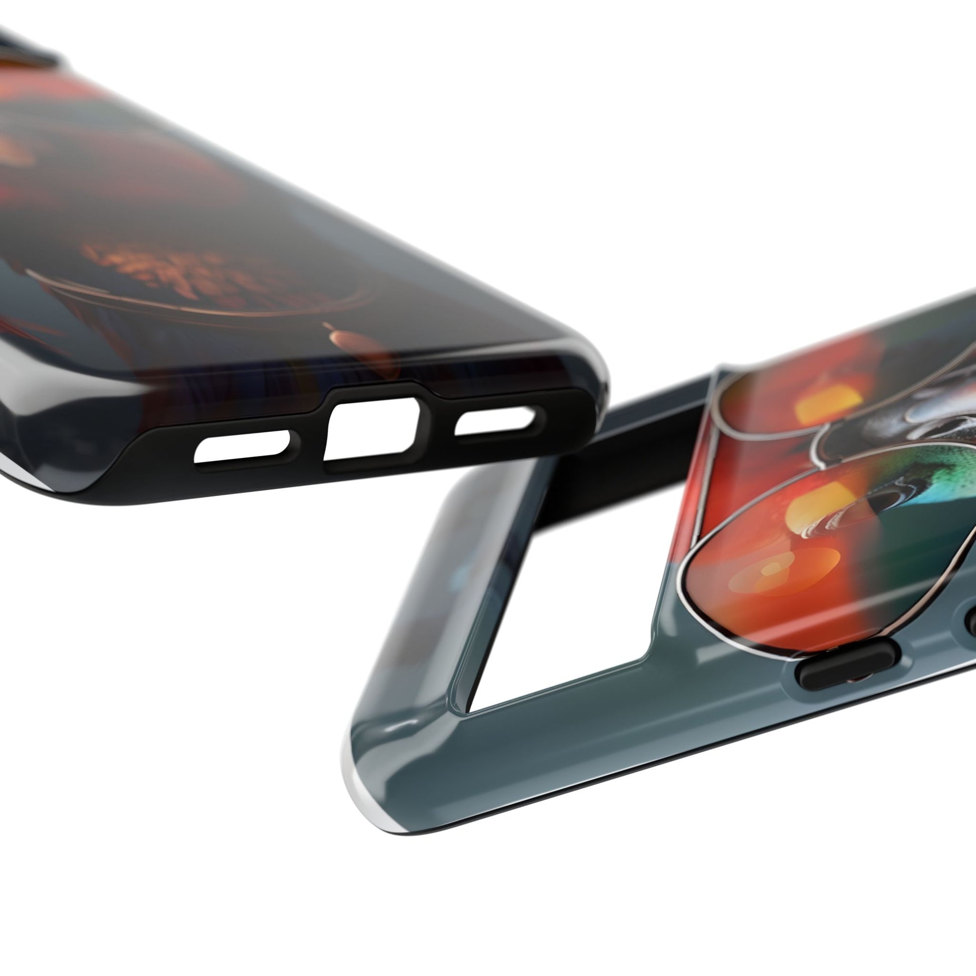 Phone Cases, Bright Exotic Bird in Cool Sunglasses, Protective Tough Cover, Tropical Animal Print, Unique Gift for Bird Lovers, Accessories
