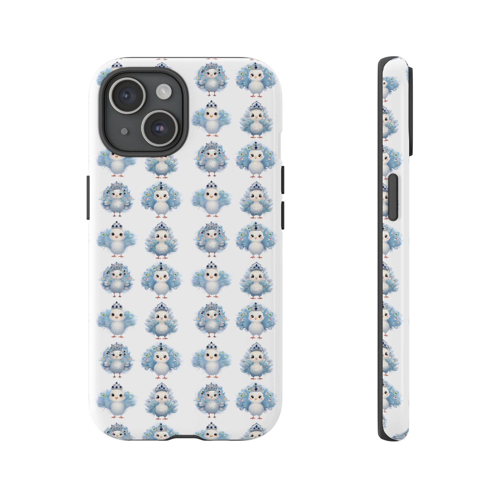 Tough Cases, Peacock Phone Covers, Animal Lover Gift, Cute Bird Accessories, Tiara Design, Protective Shell