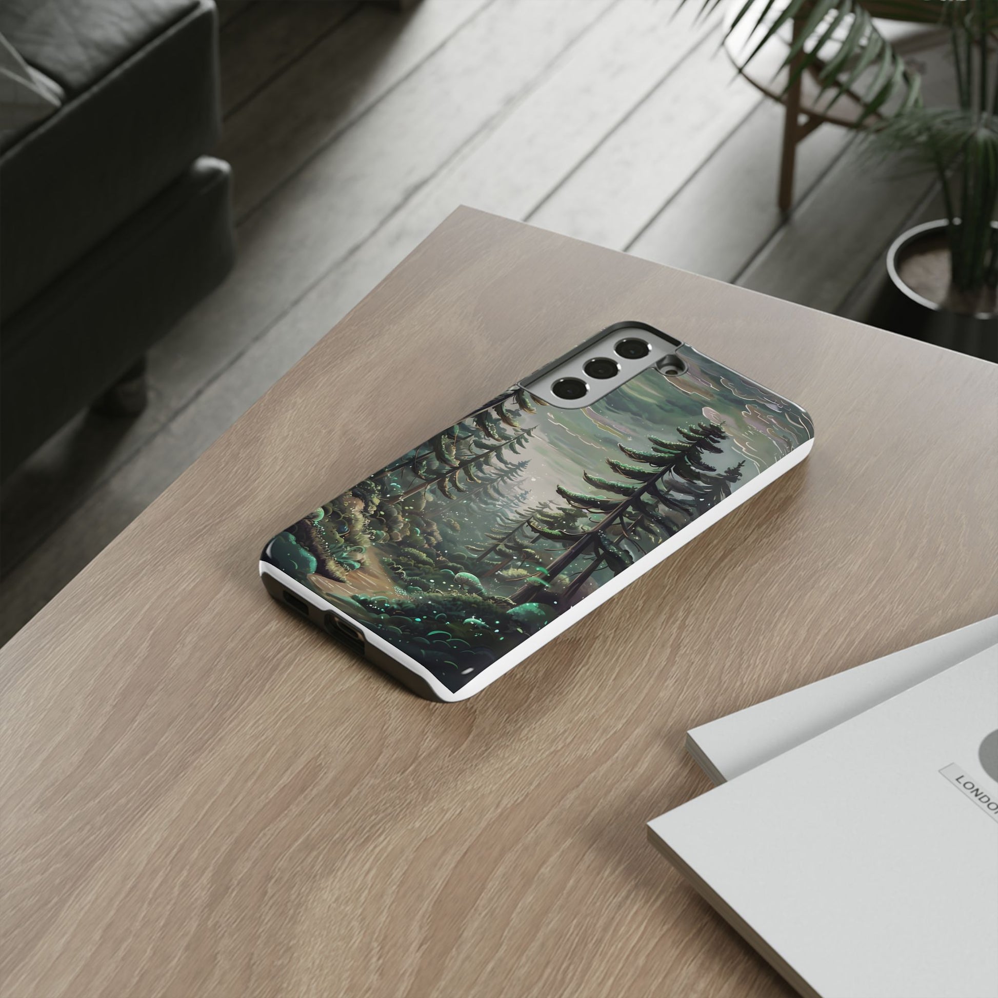 Phone Case, Whimsical Anime Forest Illustration Brimming With Enchantment, Tough Protective Cover, Unique Gift, Trendy
