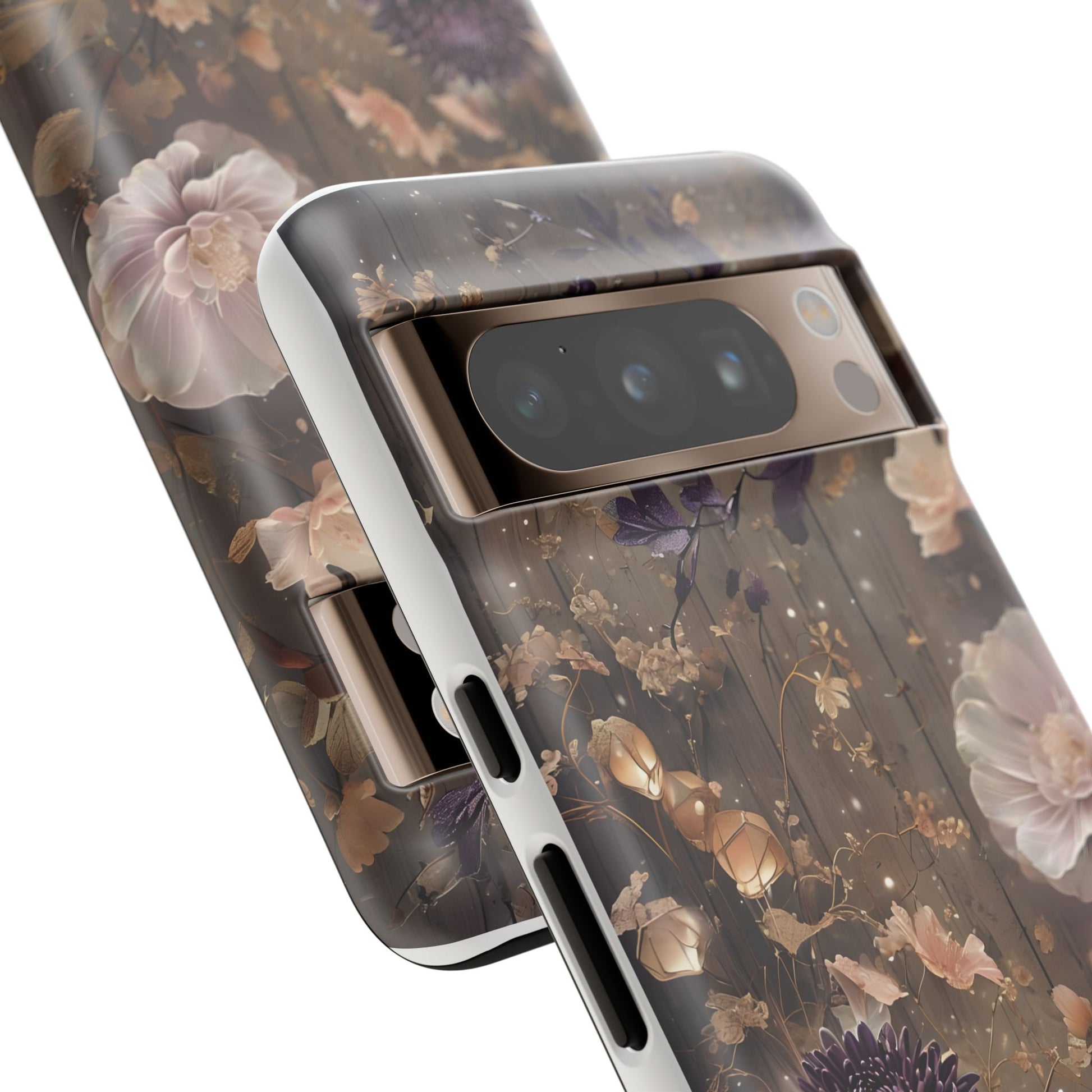 Tough Cases, Enchanting Floral Pattern - Floral Phone Case, Protective Phone Cover, Botanical Design, Flower Print, Tough Shell for Device