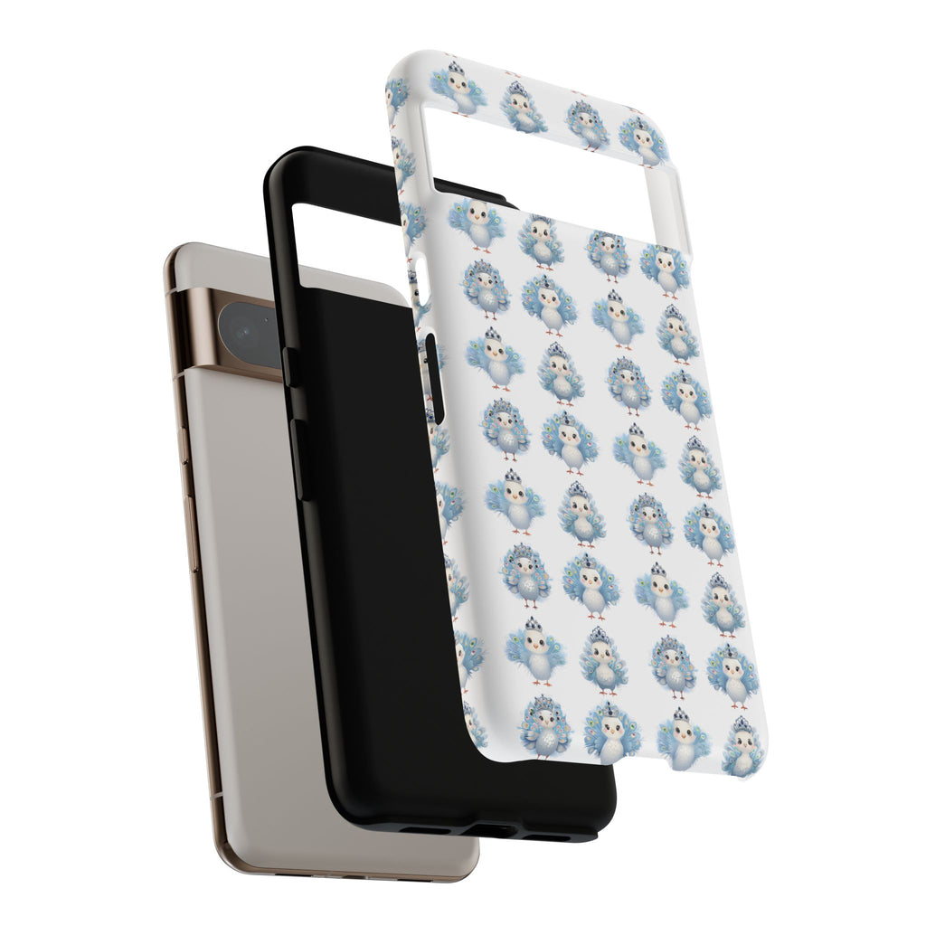 Tough Cases, Peacock Phone Covers, Animal Lover Gift, Cute Bird Accessories, Tiara Design, Protective Shell